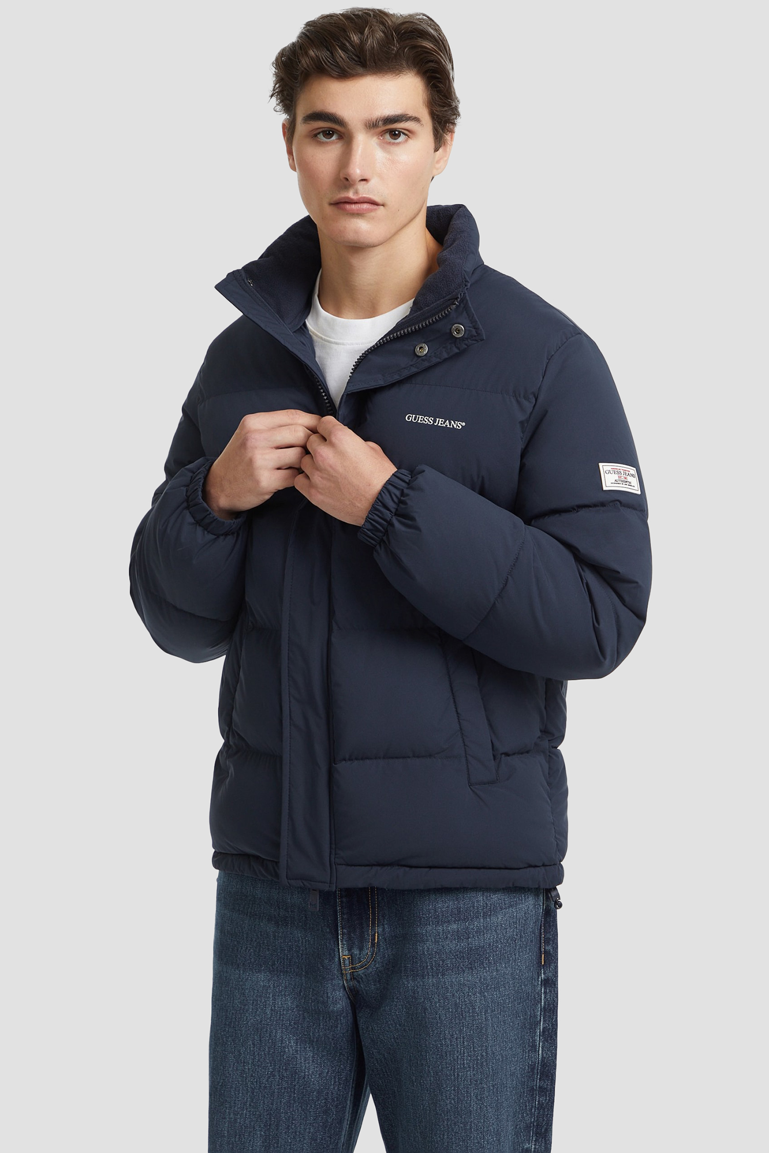 Мужская темно-синяя куртка Guess Jeans M4BL20.WGII2;A71W