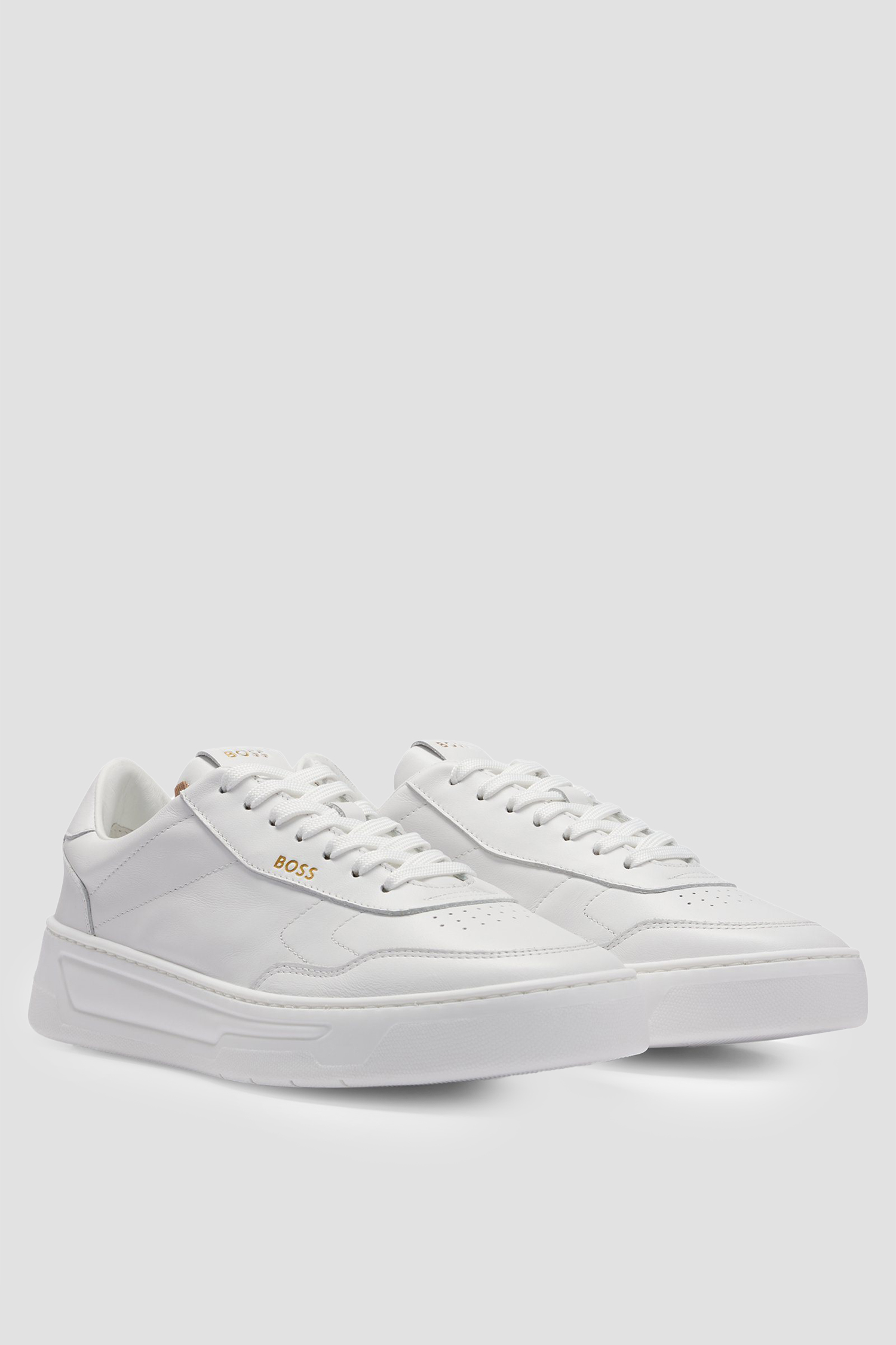 Жіночі білі шкіряні снікери BOSS 50513566;100