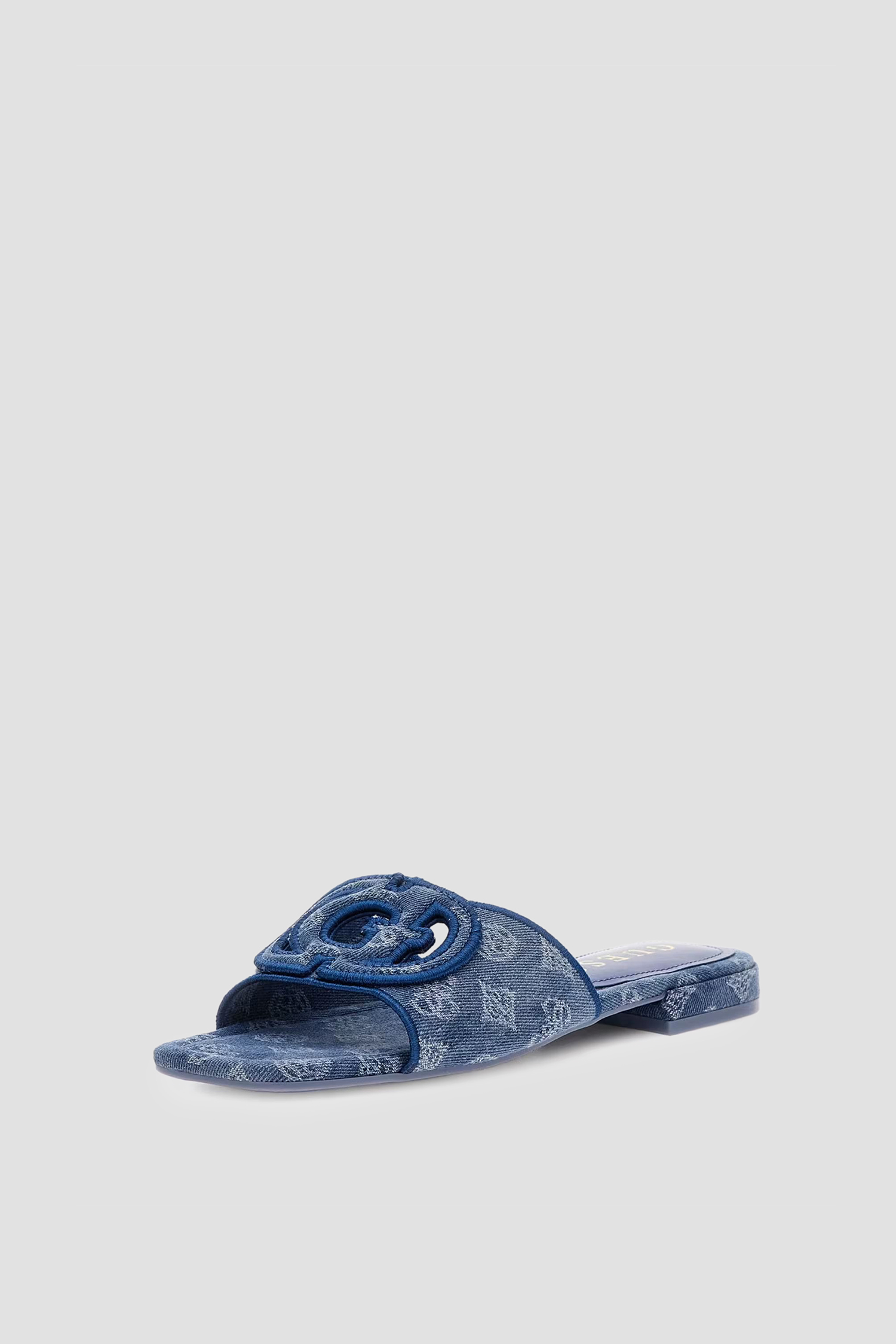 Жіночі сині джинсові слайдери з візерунком Guess FLJTSE.DEN19;BLUE
