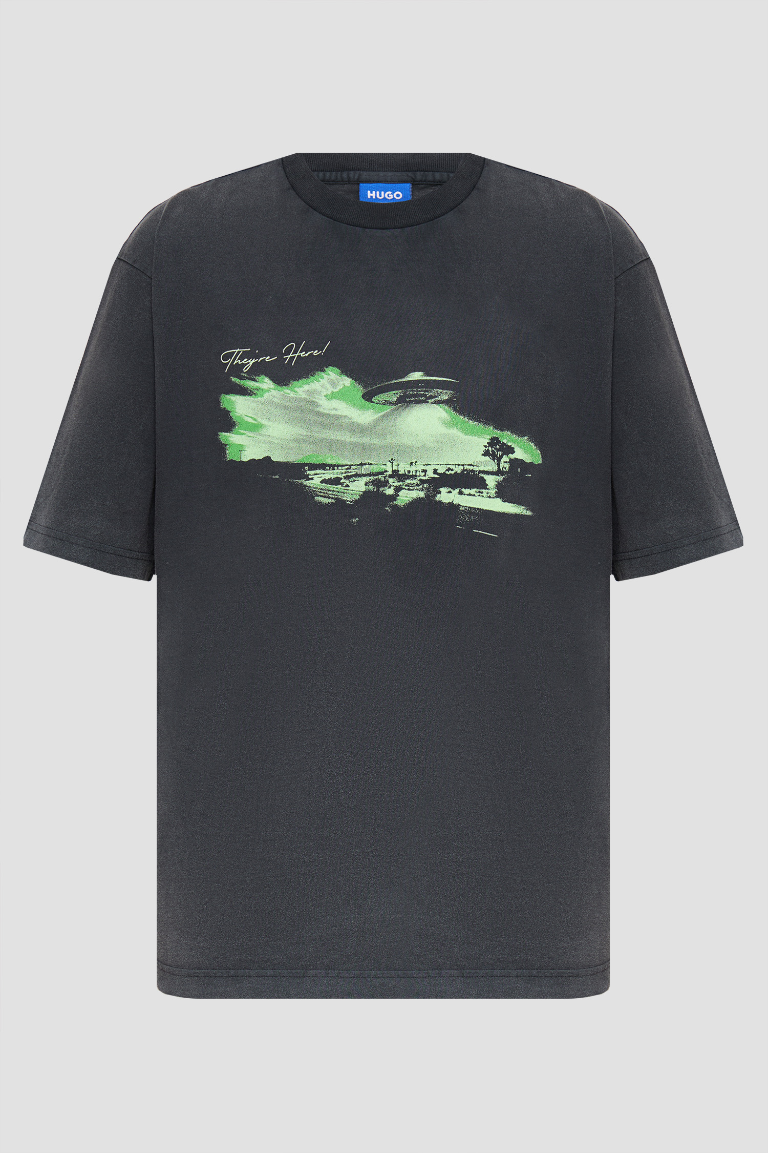 Чоловіча чорна футболка HUGO BLUE 50560090;001