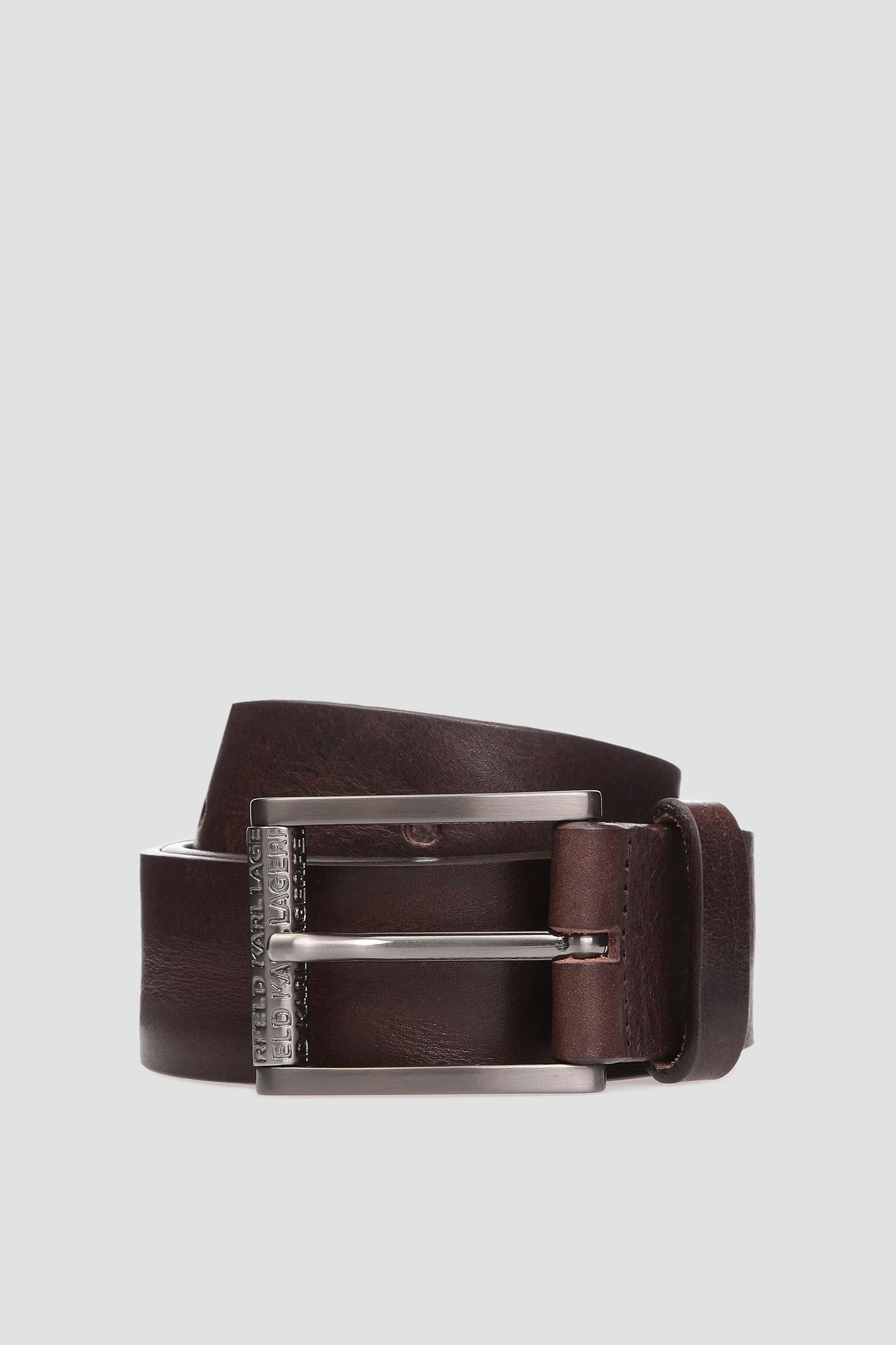 Мужской темно-коричневый кожаный ремень Karl Lagerfeld 582430.815300;490