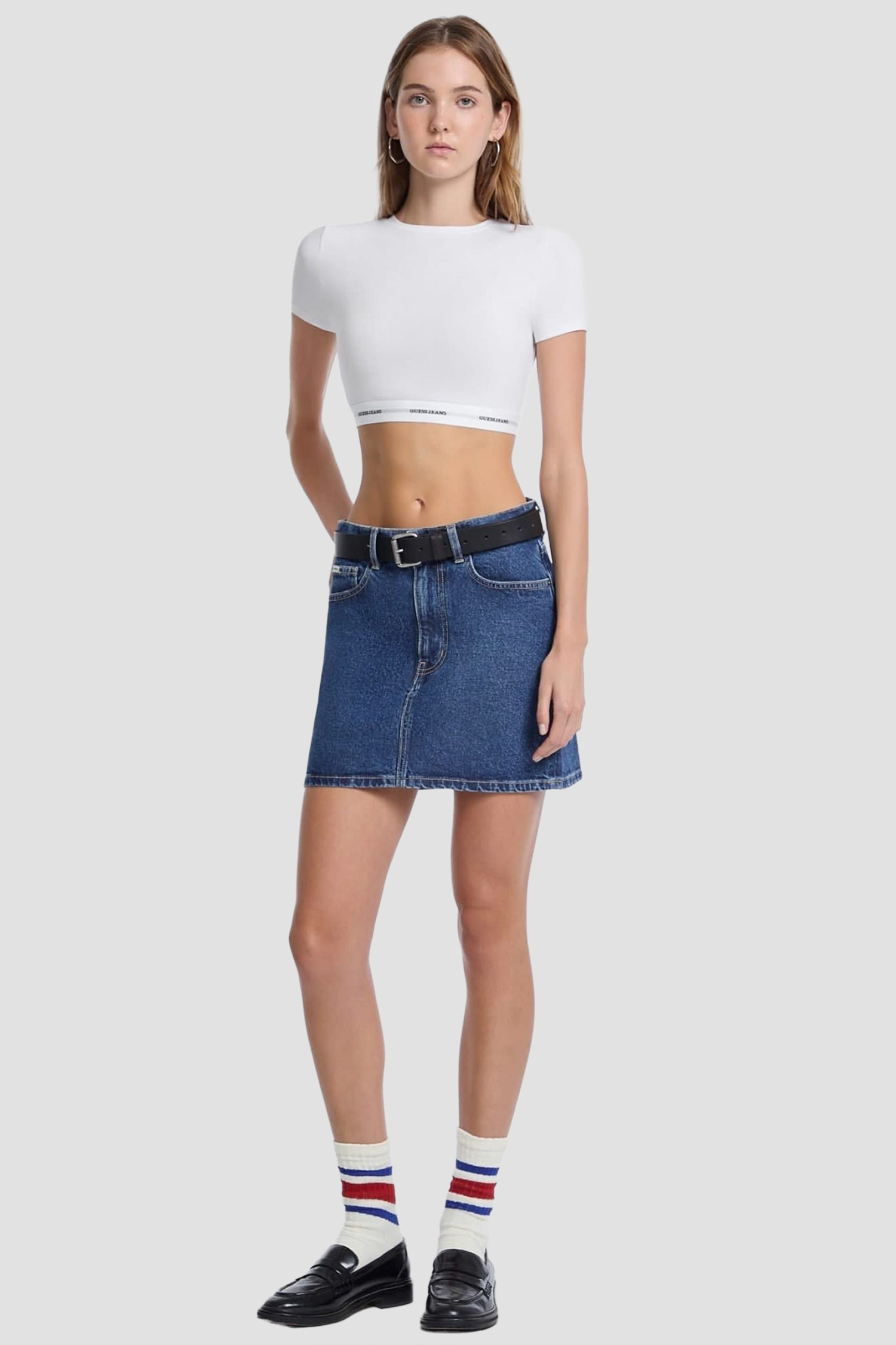 Жіночий білий топ Guess Jeans W5YZ02.KBBU1;G011