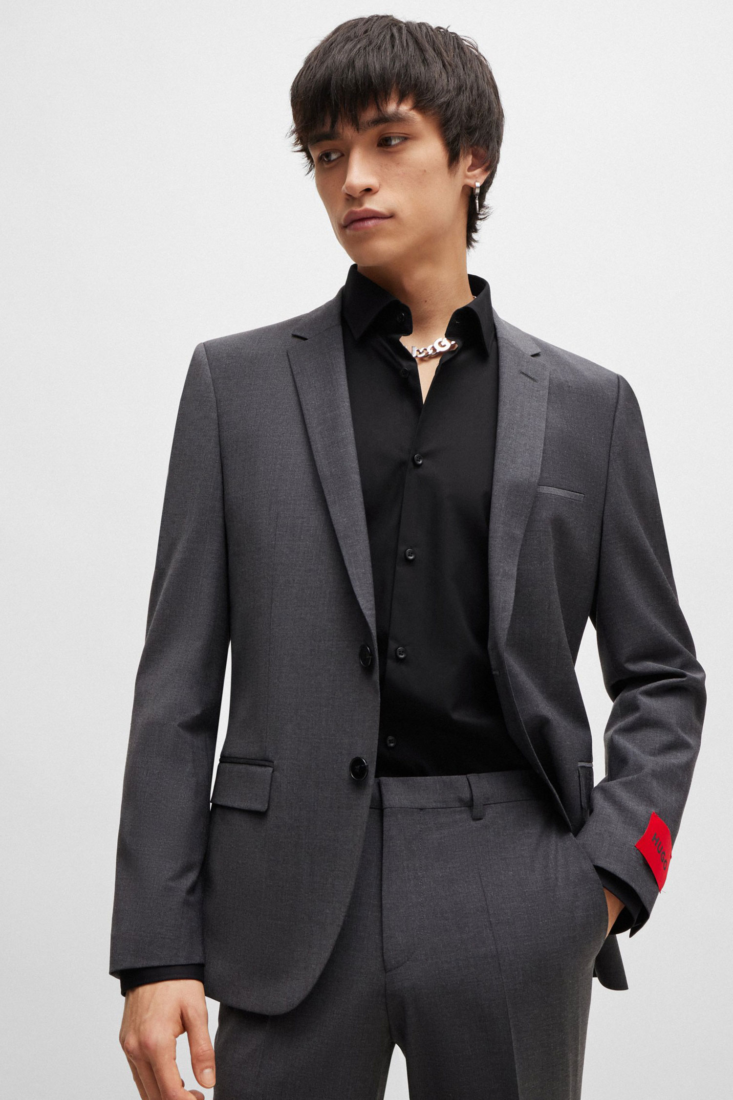 Чоловіча чорна сорочка HUGO 50289499;001