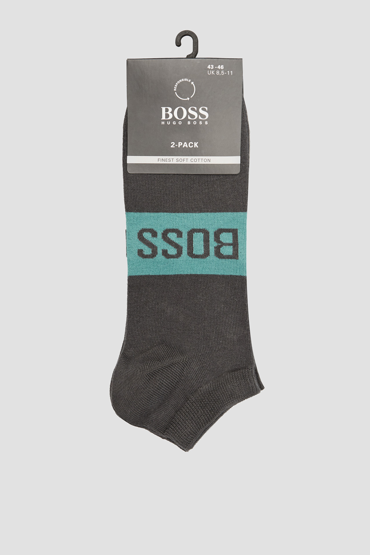 Чоловічі темно-сірі шкарпетки (2 пари) BOSS 50428744;035