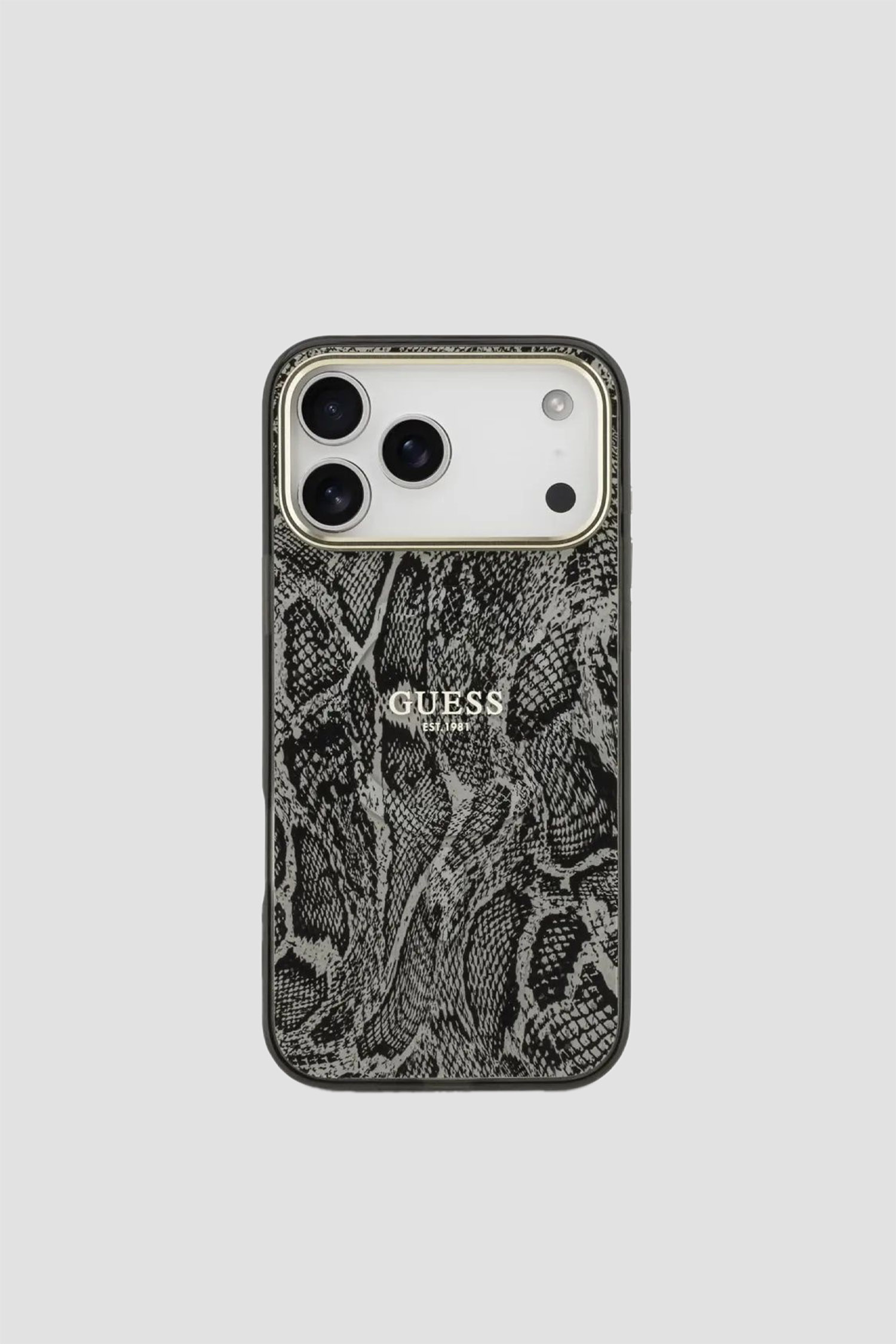 Темно-сірий чохол для телефону iPhone 17 Pro Max з візерунком Guess GUHMP.17XHIMPYGK;BLACK