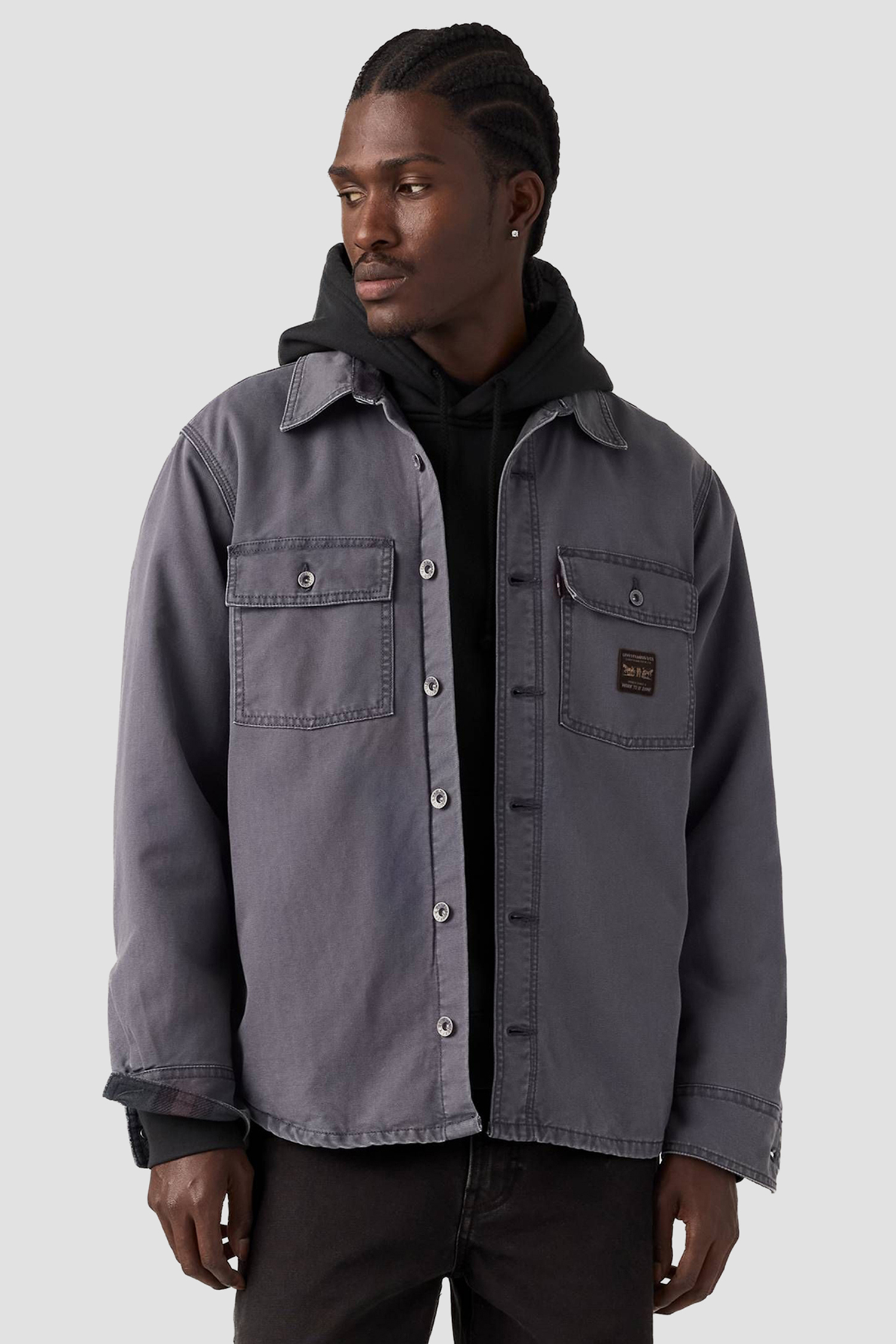 Мужская серая джинсовая рубашка Levi’s® 007UT;0001