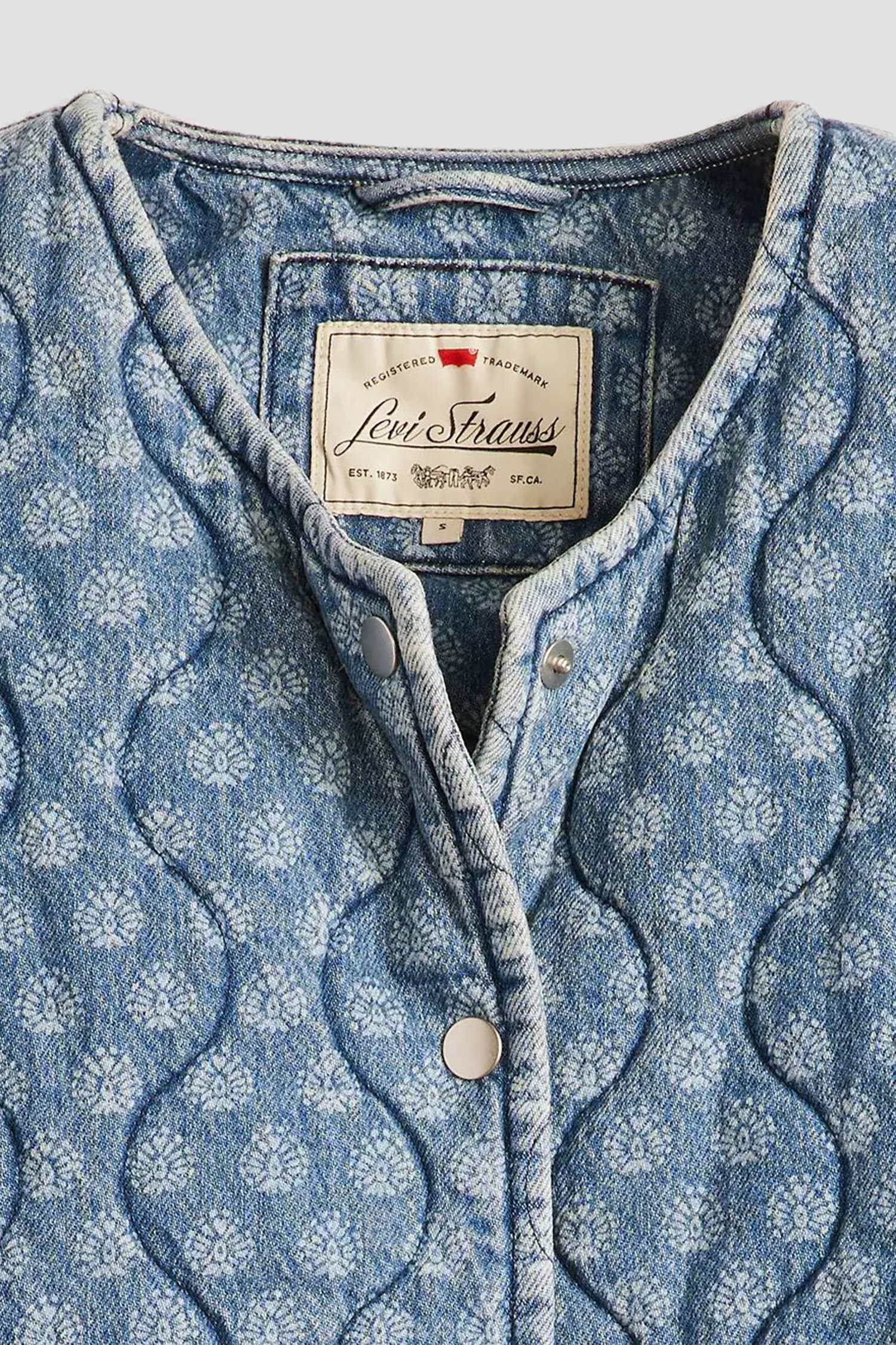 Женская голубая джинсовая куртка с узором Levi’s® 001FR;0004