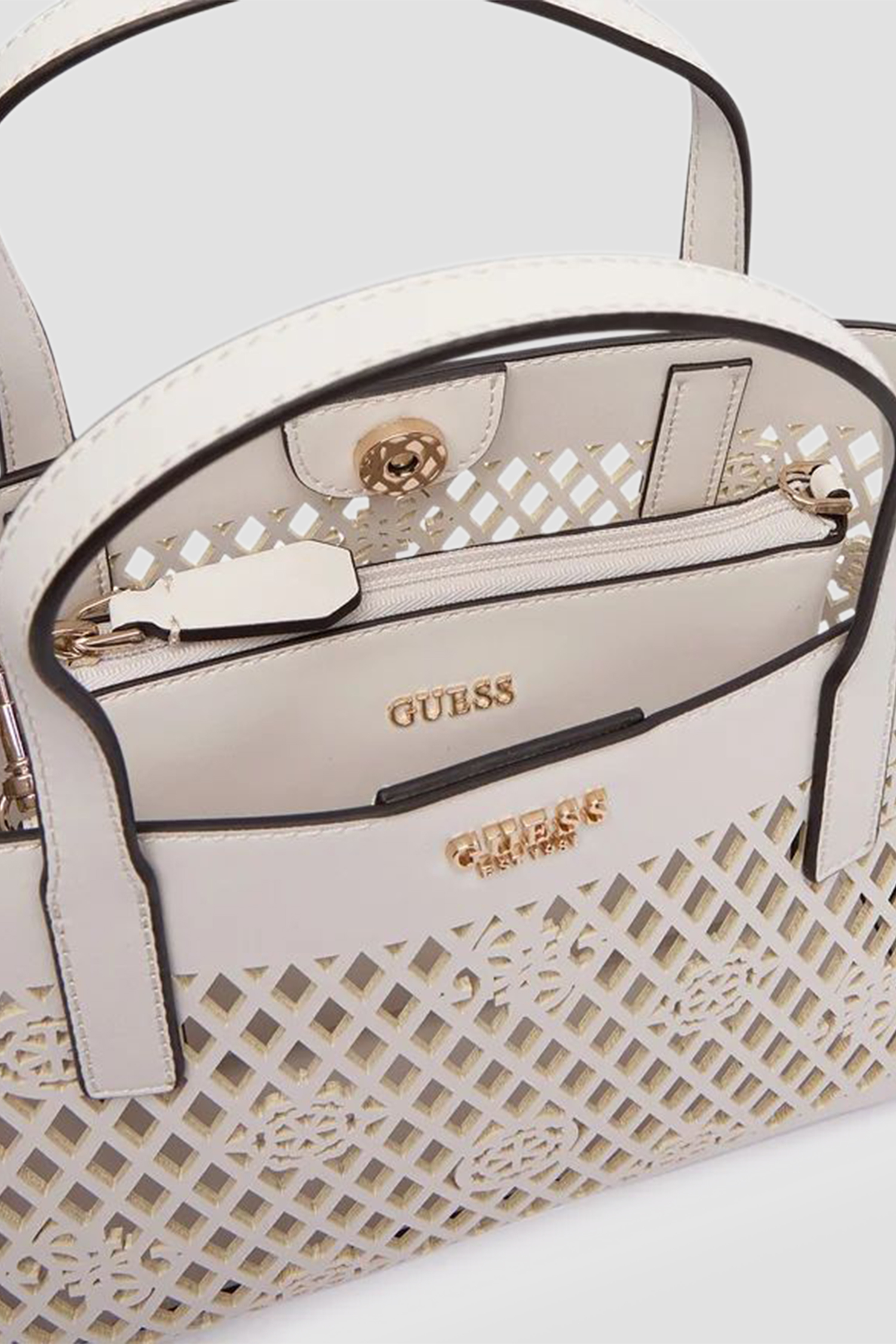 Женская белая сумка Guess HWPG99.11750;OFF