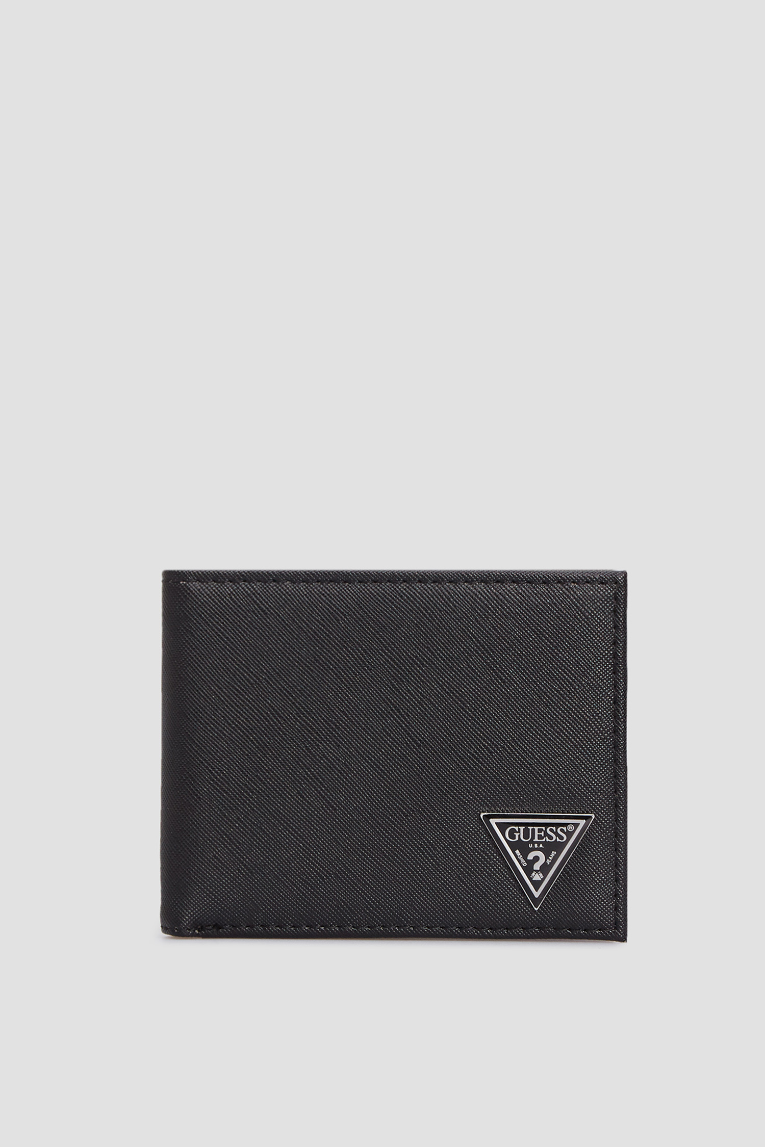 Черный кожаный кошелек для парней Guess SMCERT.LEA20;BLA