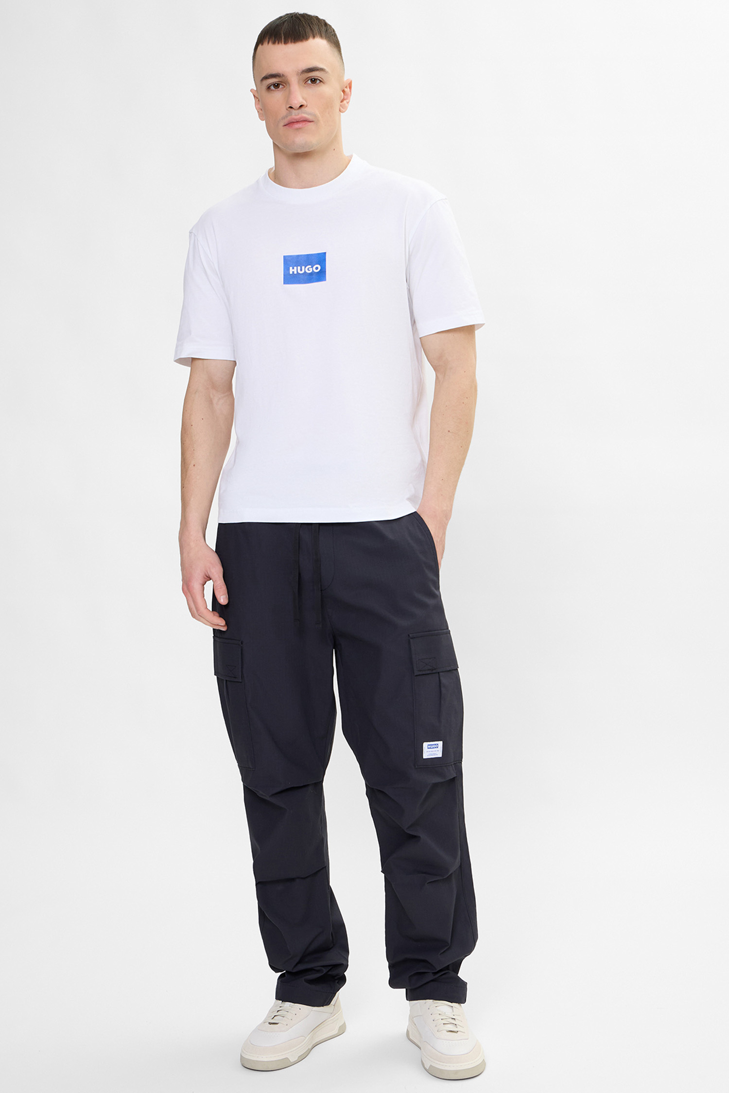 Чоловіча біла футболка HUGO BLUE 50554382;100