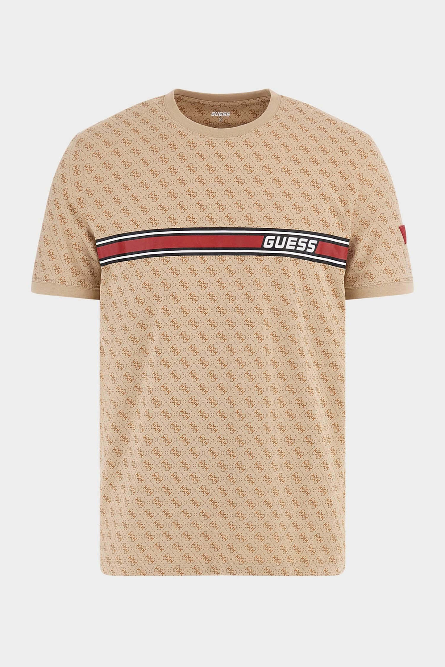 Мужская бежевая футболка с узором Guess Z2BI09.J1314;P13W