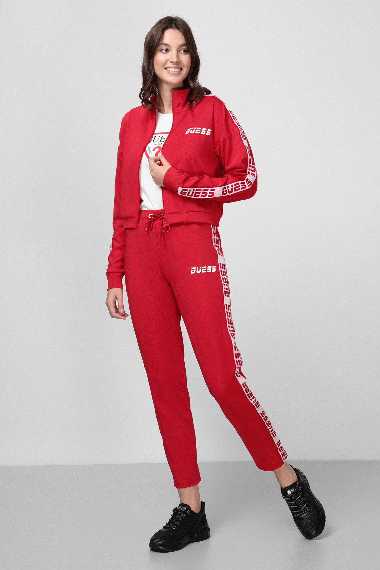 Женская красная спортивная кофта Guess O0BA93.FL032;G5F0
