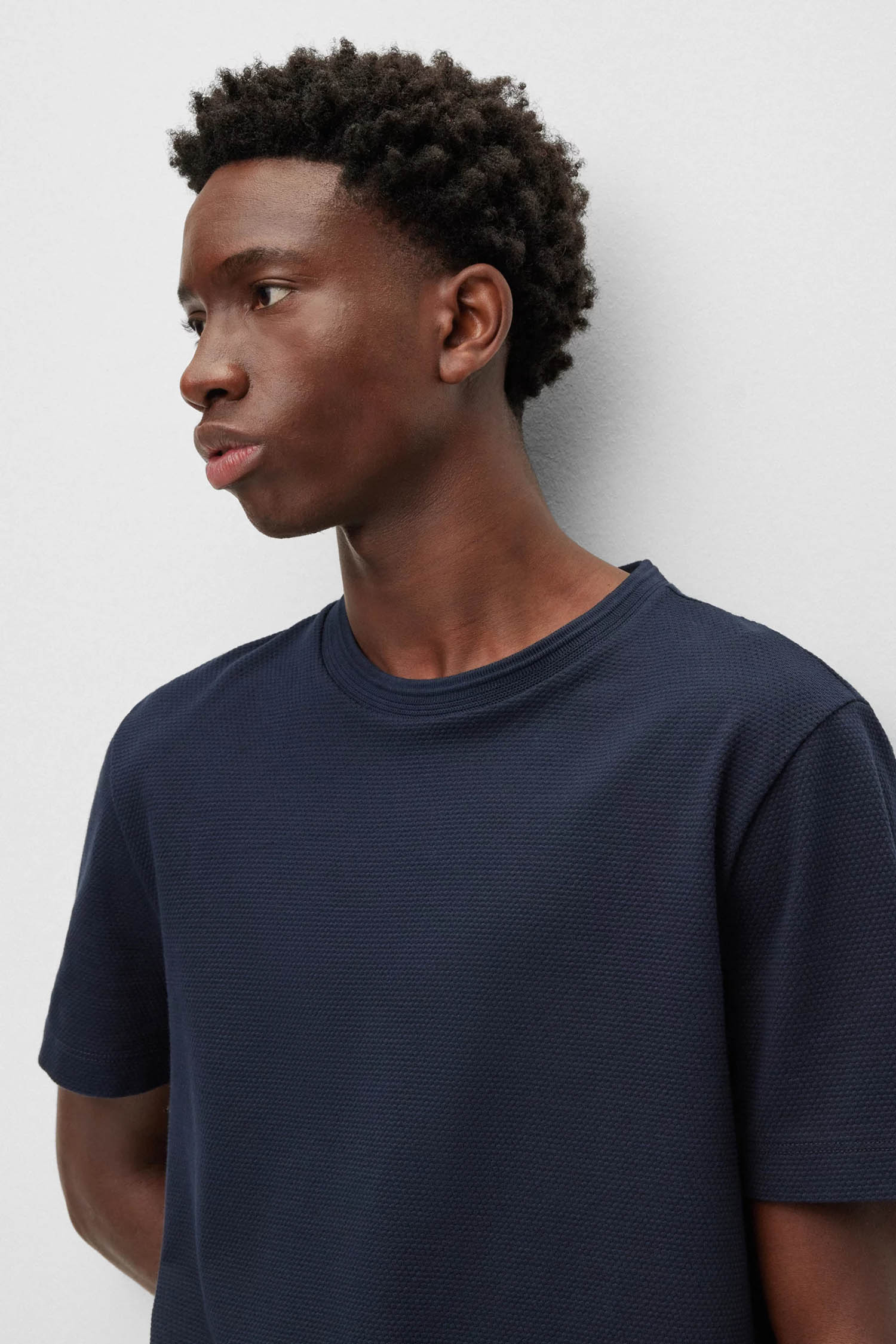 Мужская темно-синяя футболка BOSS 50452680;404