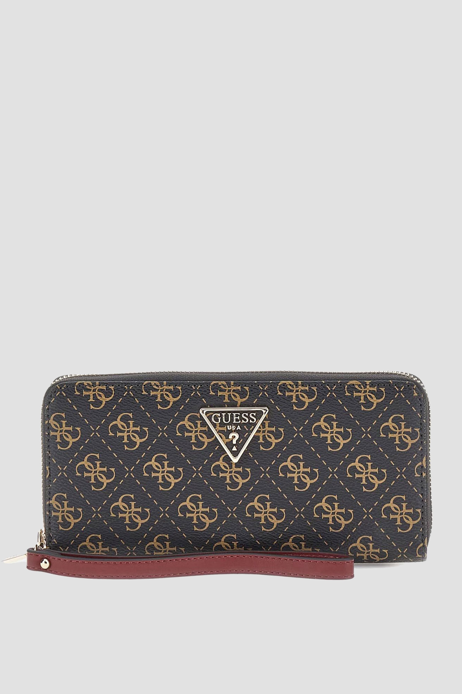 Жіночий темно-коричневий гаманець з візерунком Guess SWQE85.00460;BNL