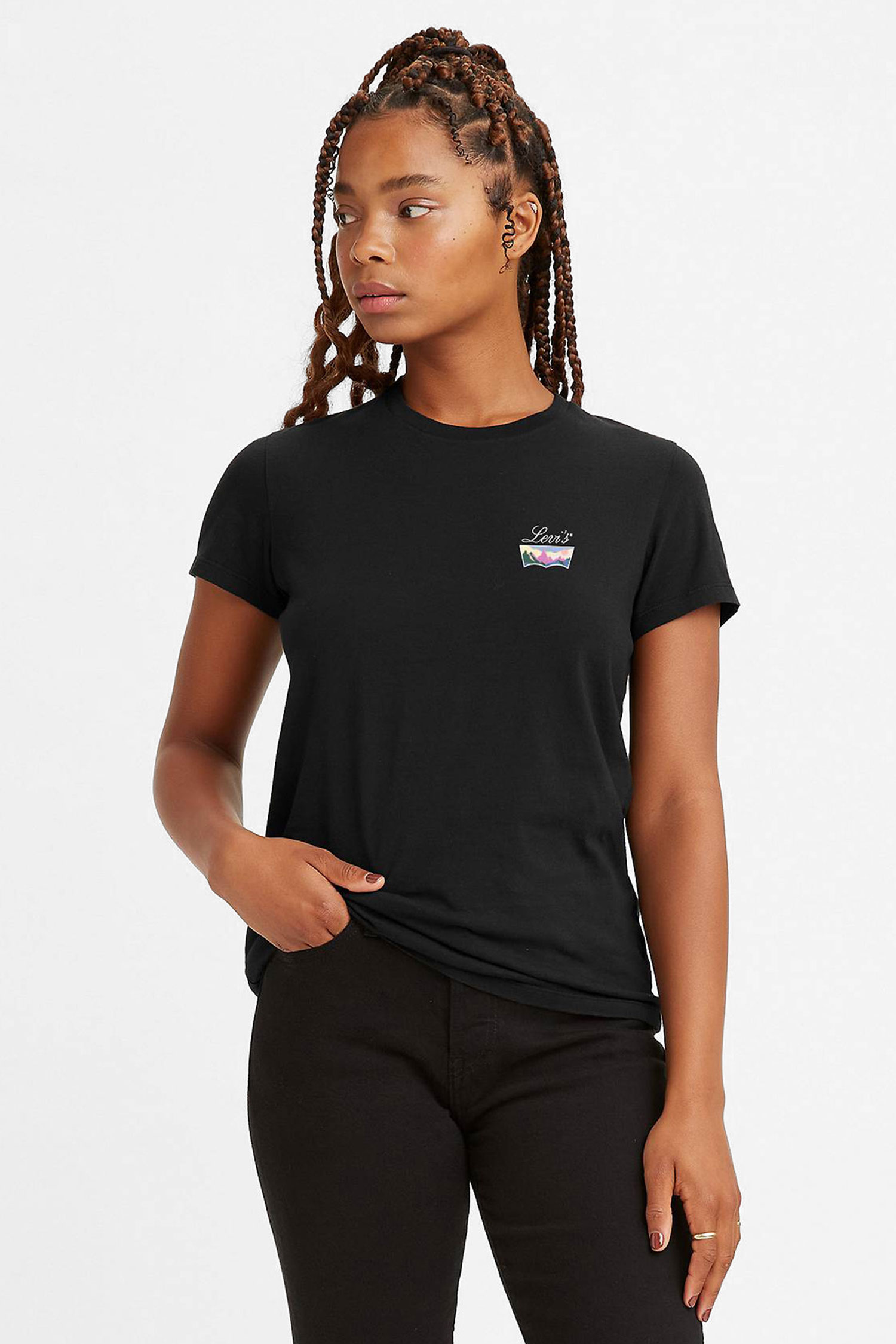 Женская черная футболка Levi’s® 17369;2447