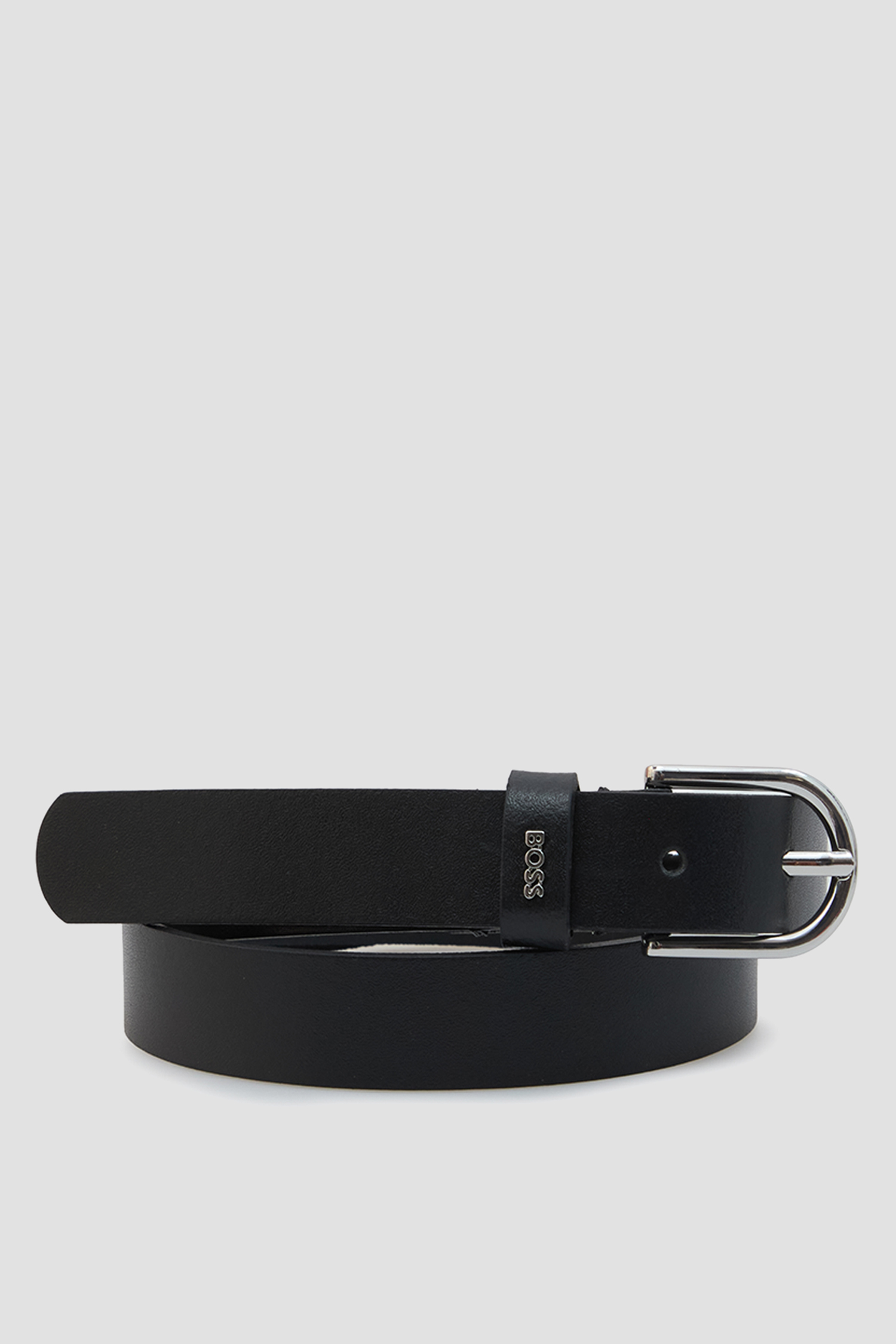 Жіночий чорний шкіряний ремінь BOSS 50553383;001