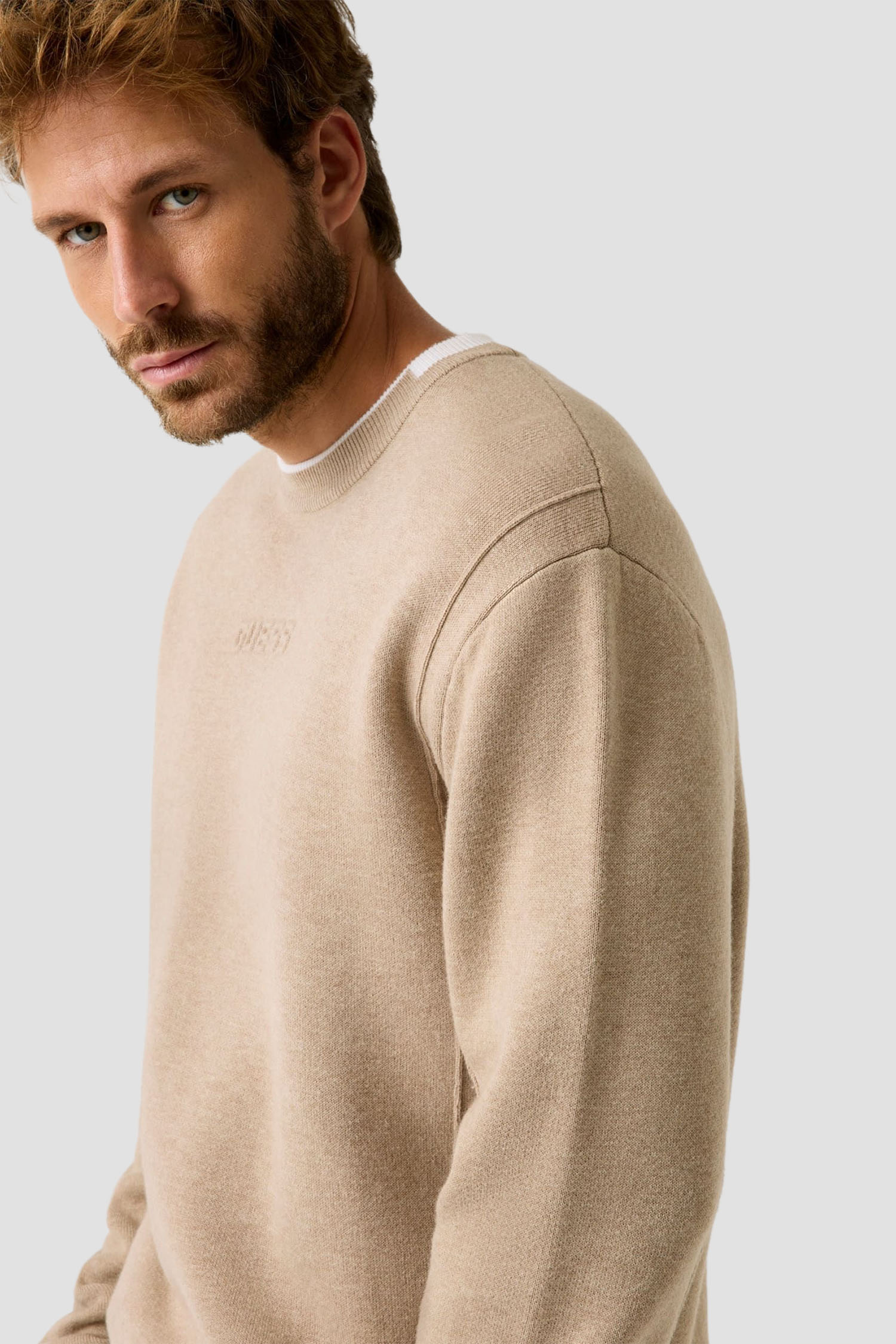 Чоловічий бежевий джемпер Guess Z5BQ19.Z0960;G9D0