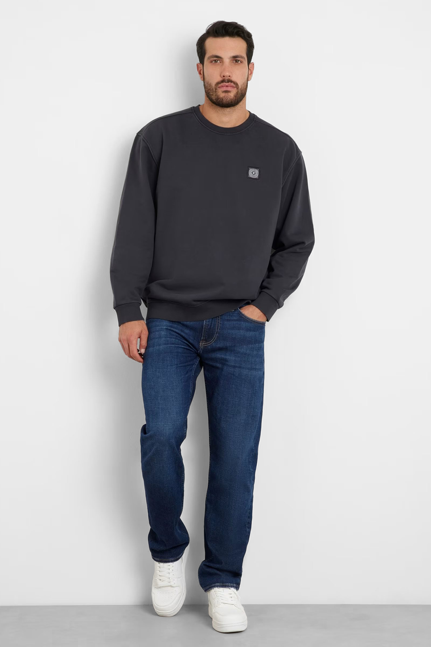 Мужской черный свитшот Guess M4YQ11.KBY51;JBLK