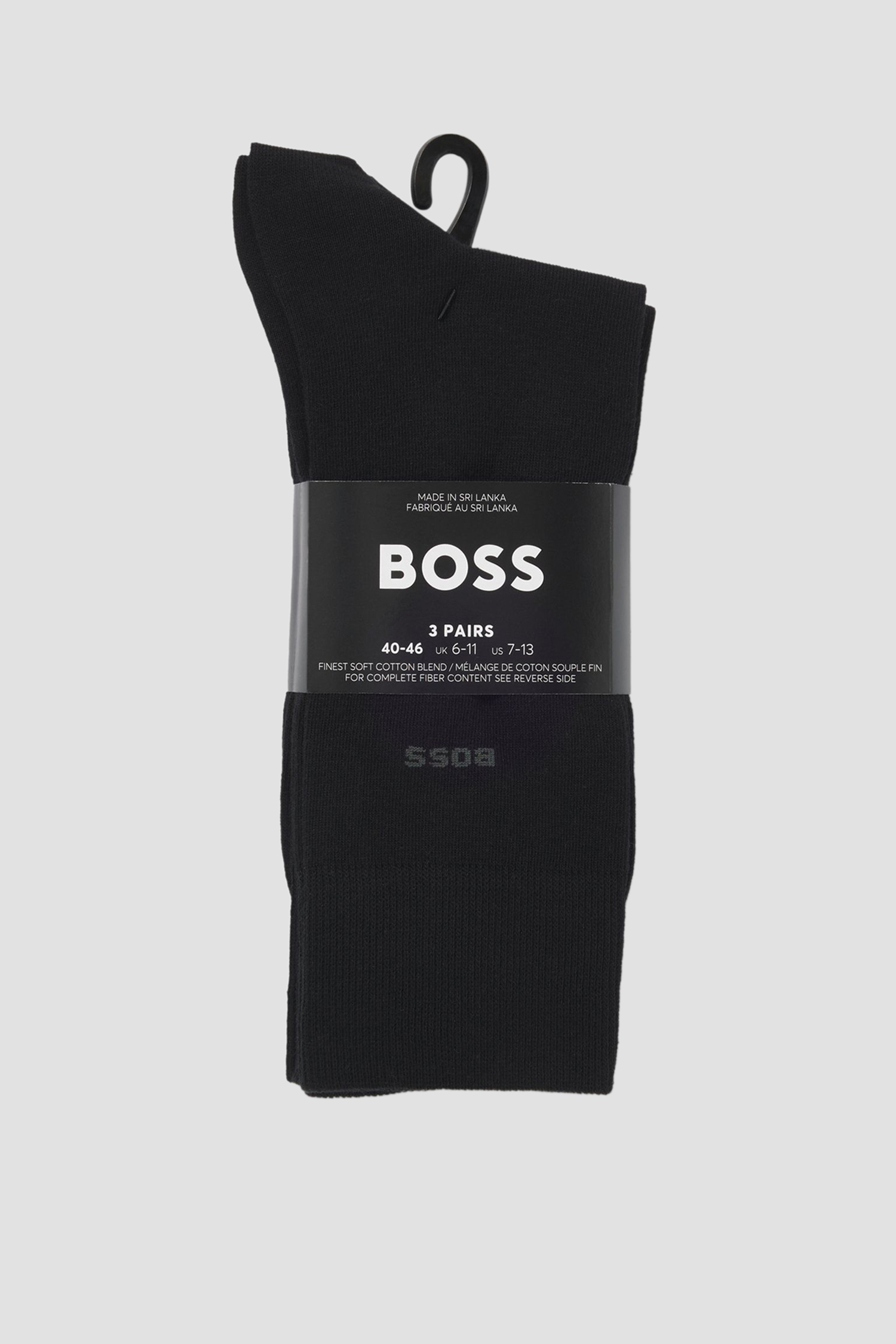 Чоловічі чорні шкарпетки (3 пари) BOSS 50469839;001