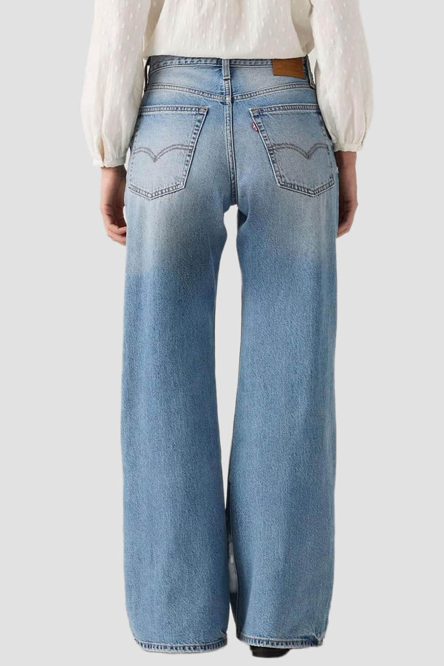 Женские голубые джинсы Loose Boot Levi’s® 005DO;0000