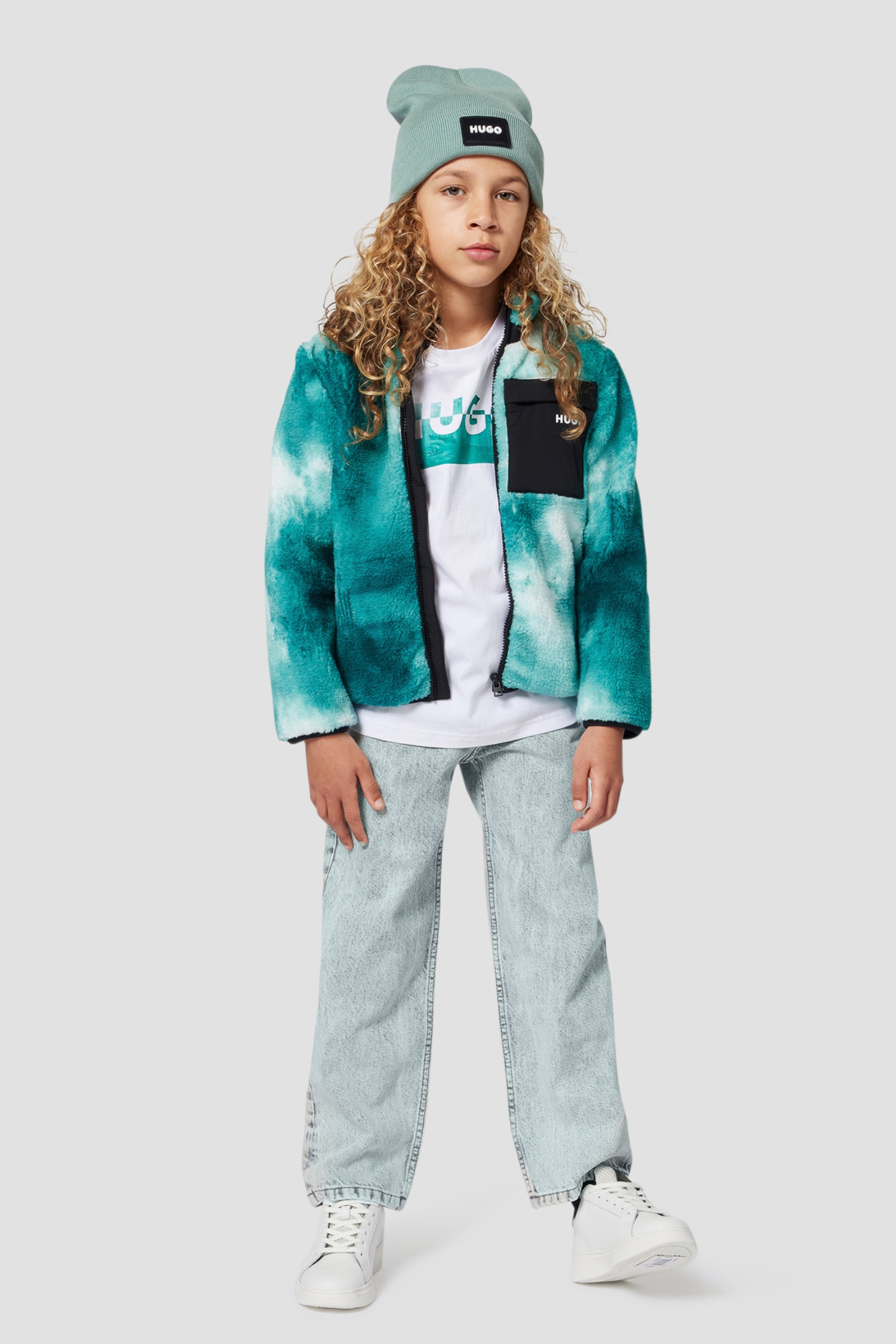 Детские серые джинсы HUGO kids G00468;Z86