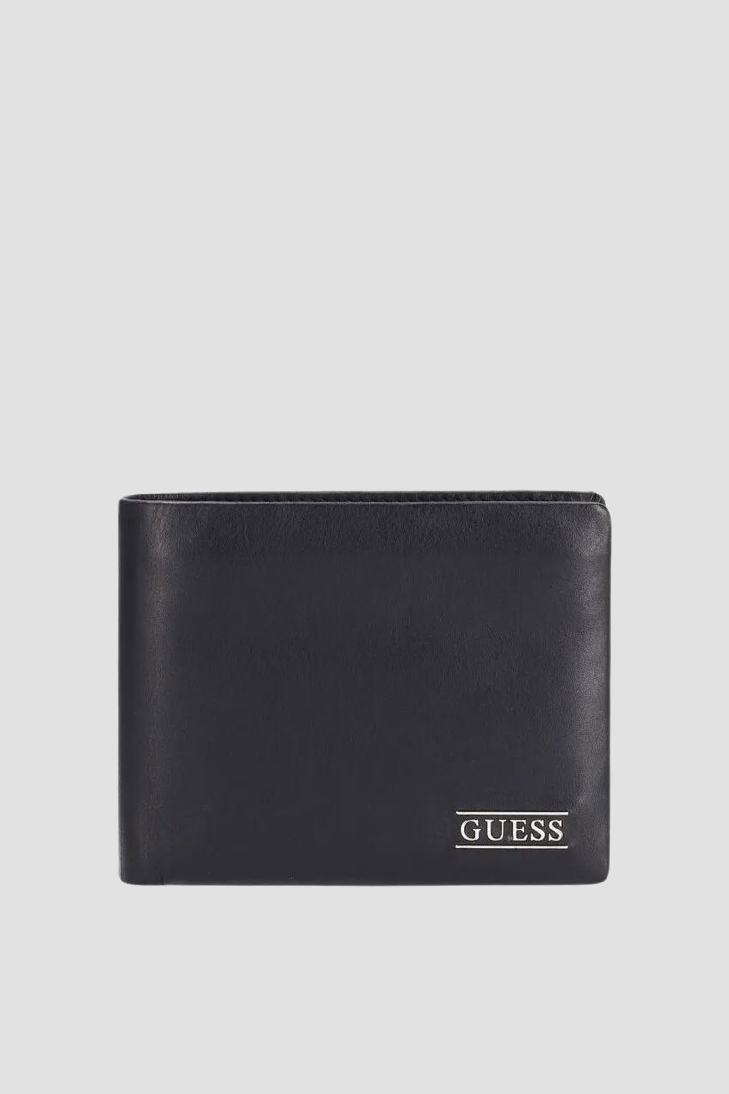Чоловічий чорний шкіряний гаманець Guess SMNEBR.LEA24;BLA