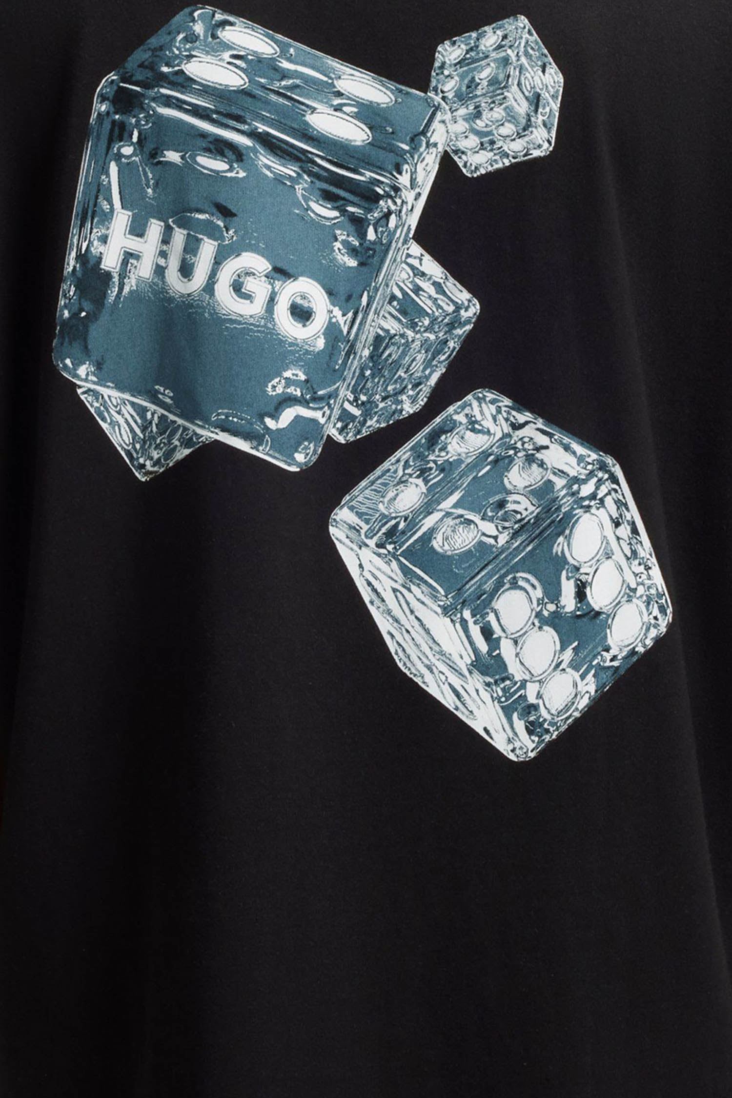 Мужская черная футболка HUGO 50568720;001