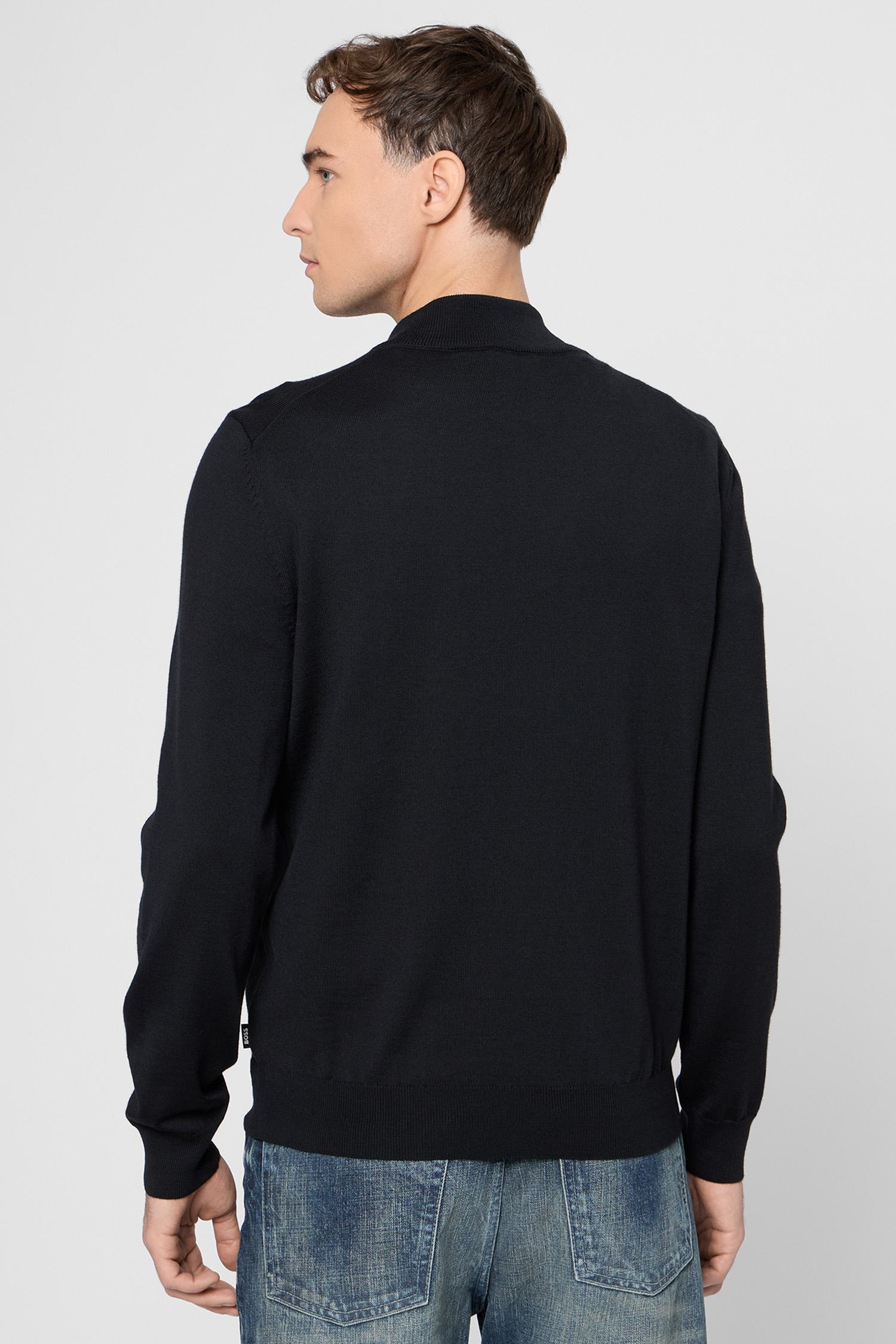 Чоловіча чорна вовняна кофта BOSS 50528300;001