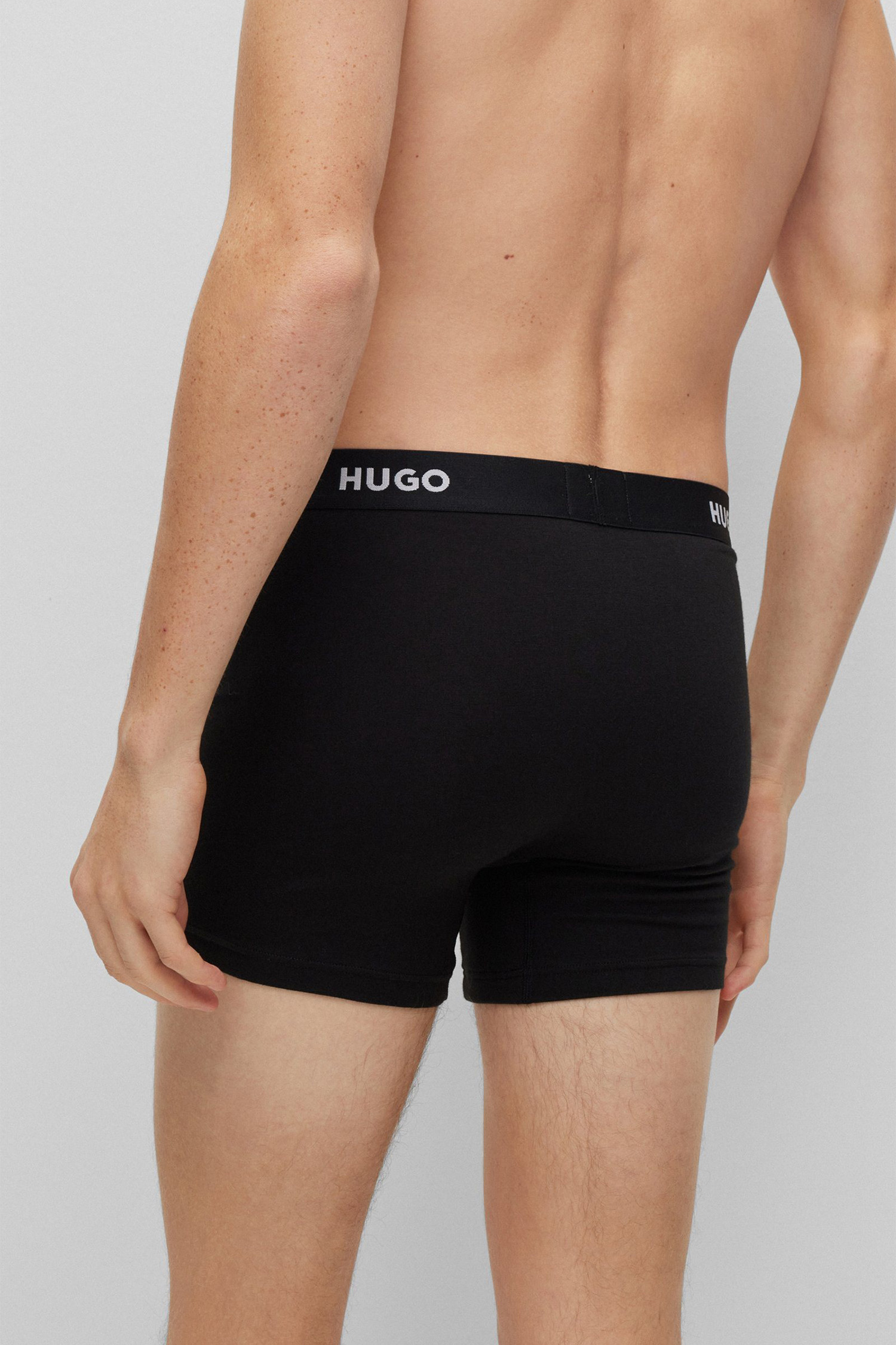 Мужские черные боксеры (3 шт) HUGO 50492348;964