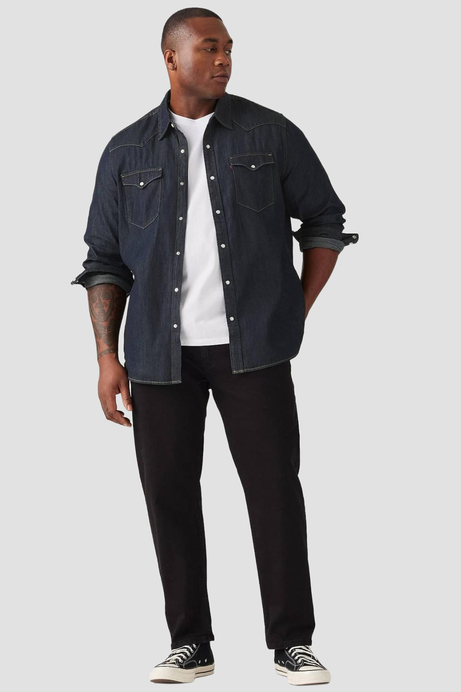 Мужские черные джинсы 502™ Taper Levi’s® 59684;0000