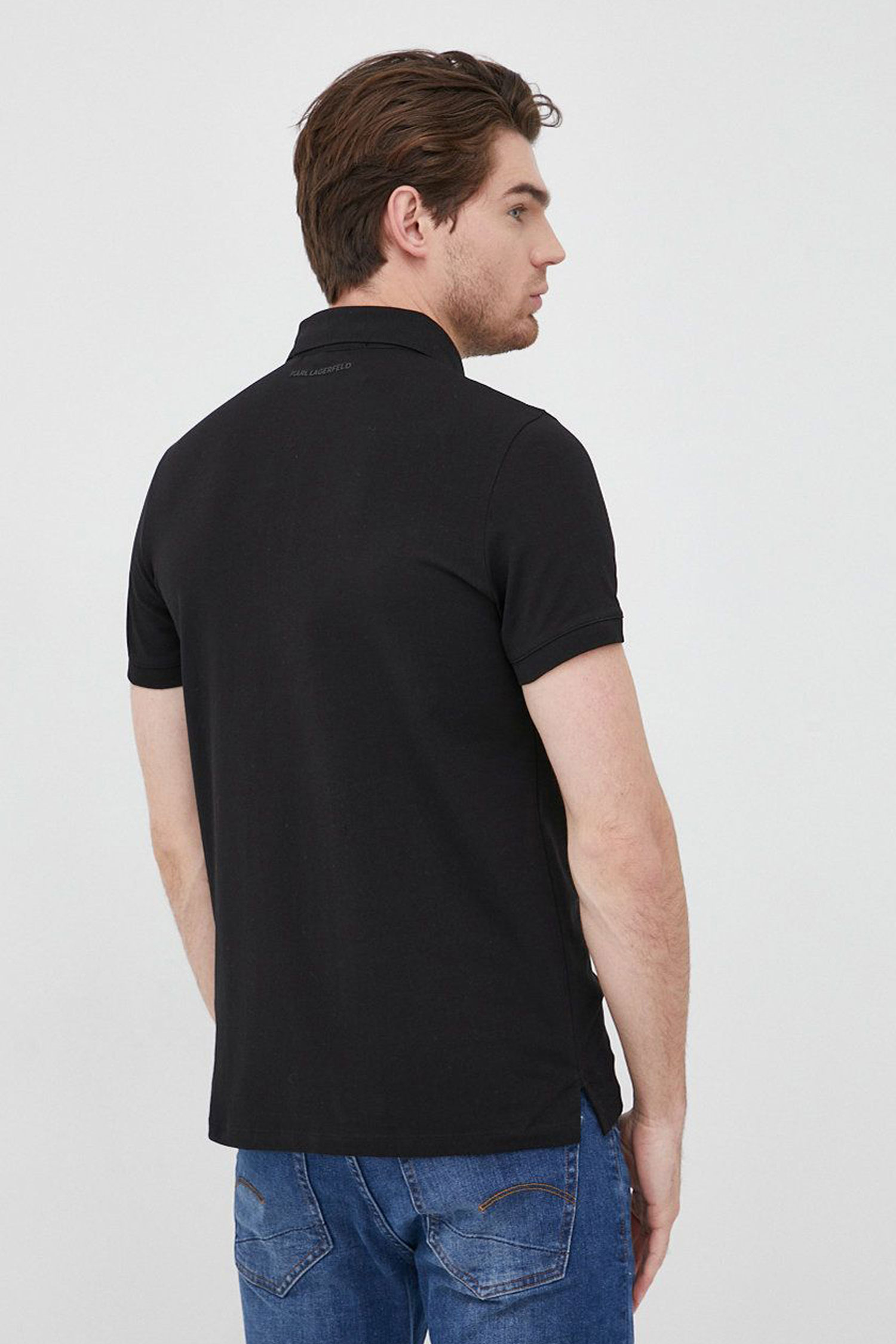 Мужское черное поло Karl Lagerfeld 500221.745022;990