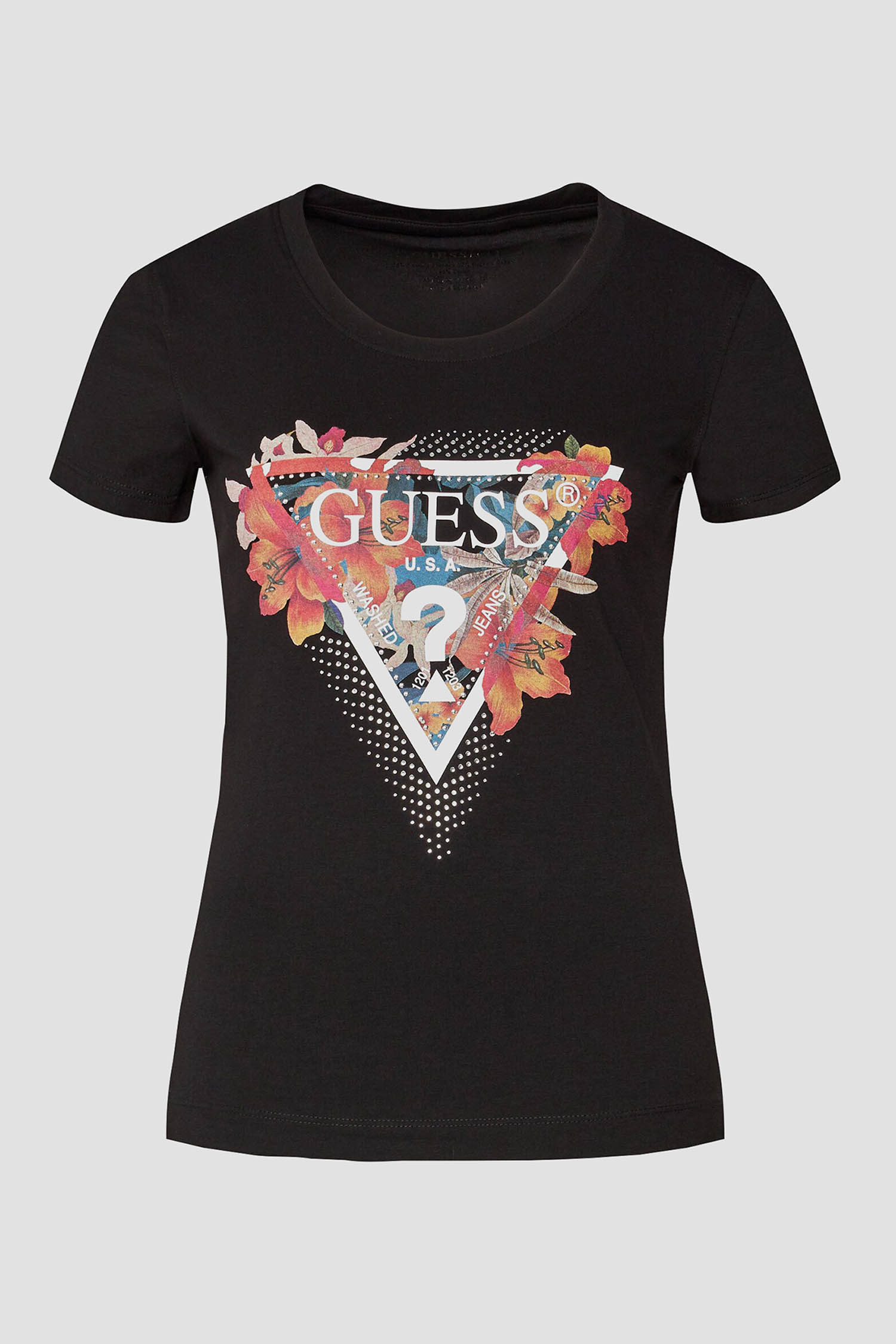 Женская черная футболка Guess W4GI62.J1314;JBLK