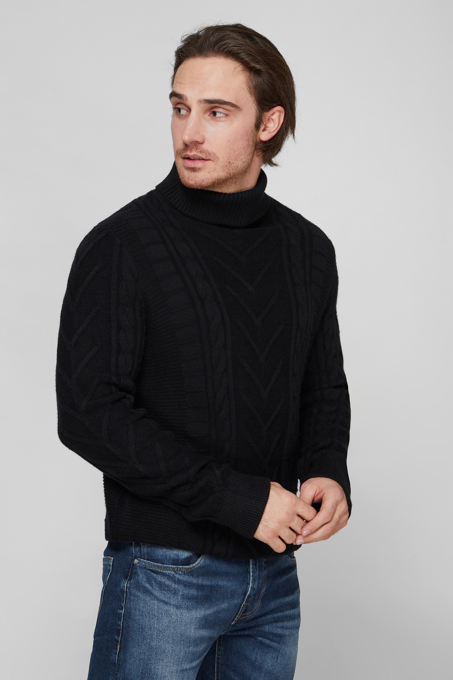 Мужской черный свитер Guess M1BR43.Z2MK0;JBLK