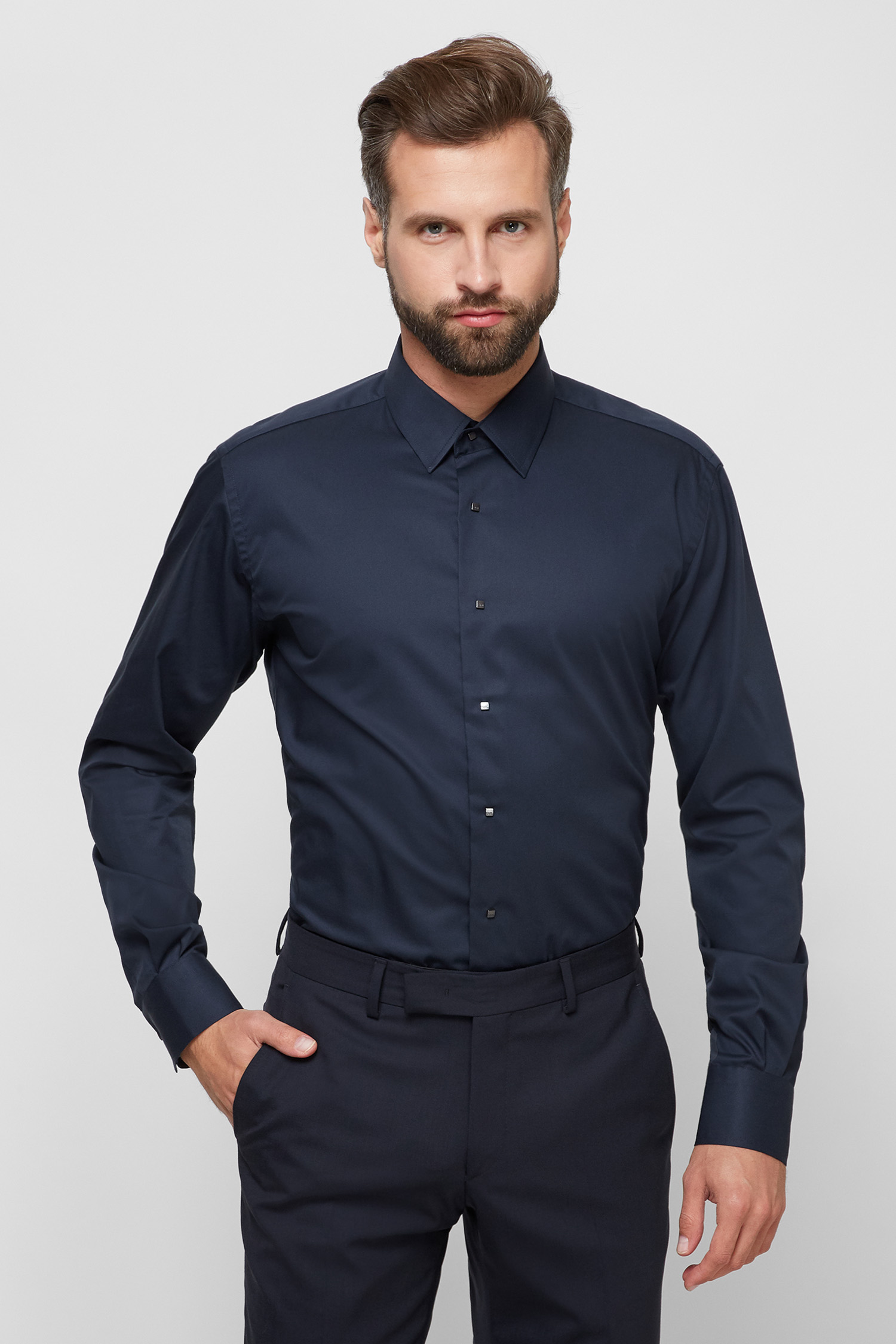 Мужская синяя рубашка Karl Lagerfeld 500699.605000;690