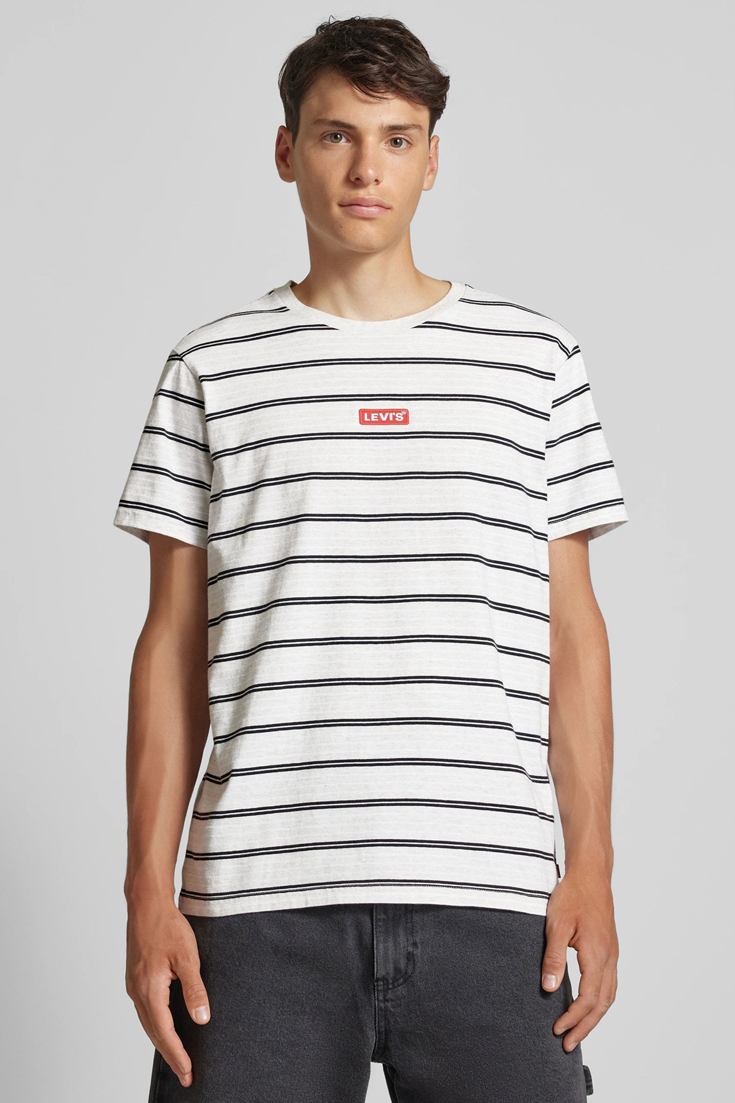 Мужская белая футболка в полоску Levi’s® 79554;0091