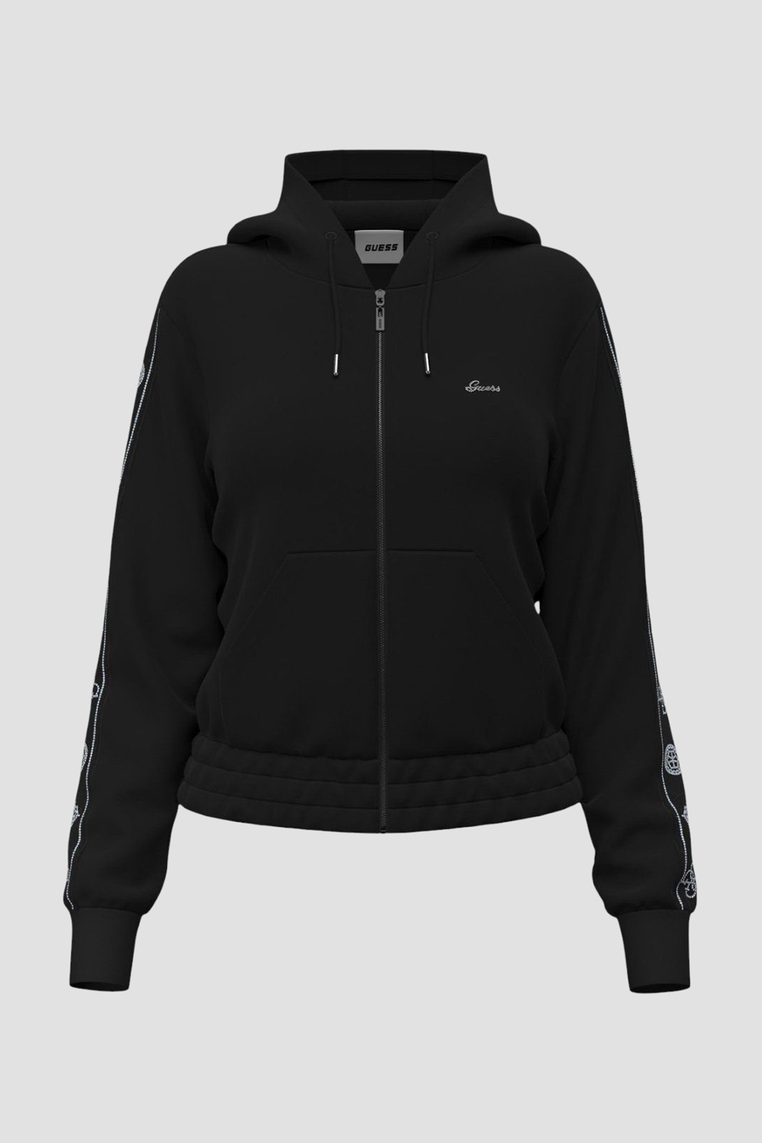 Женская черная кофта на молнии Guess V6BQ07.K6301;JBLK