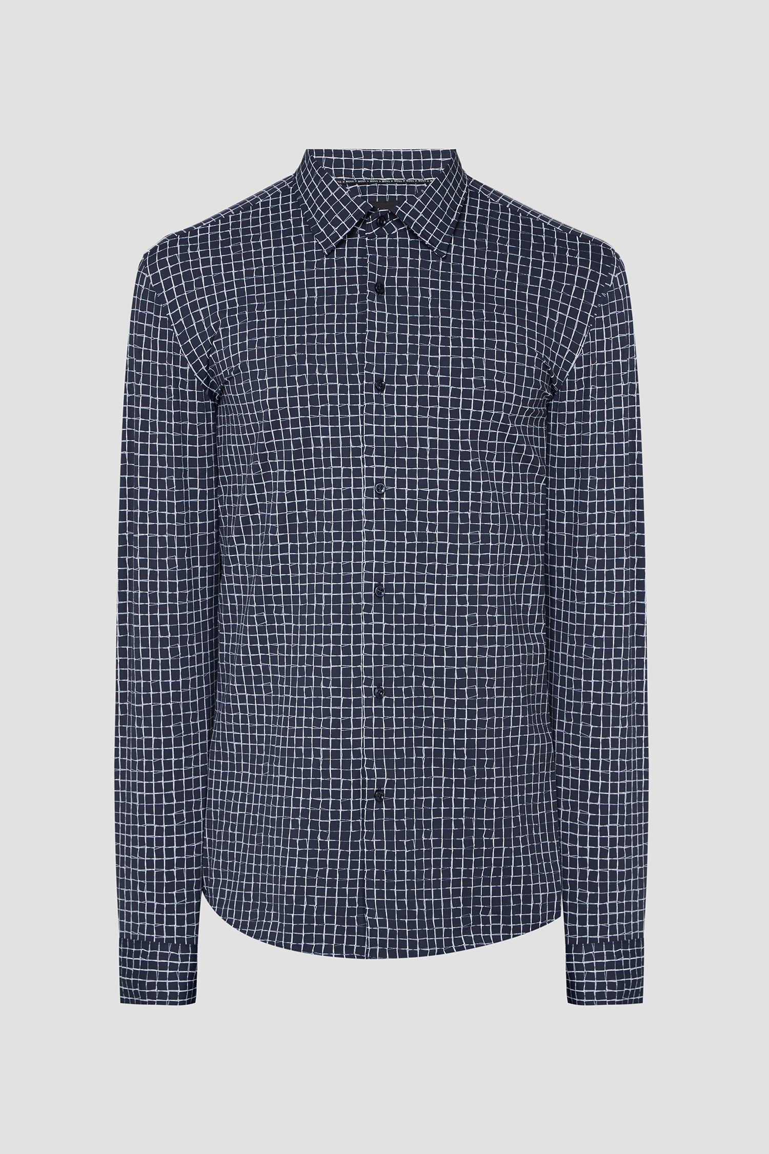 Чоловіча темно-синя сорочка з візерунком BOSS 50508788;405