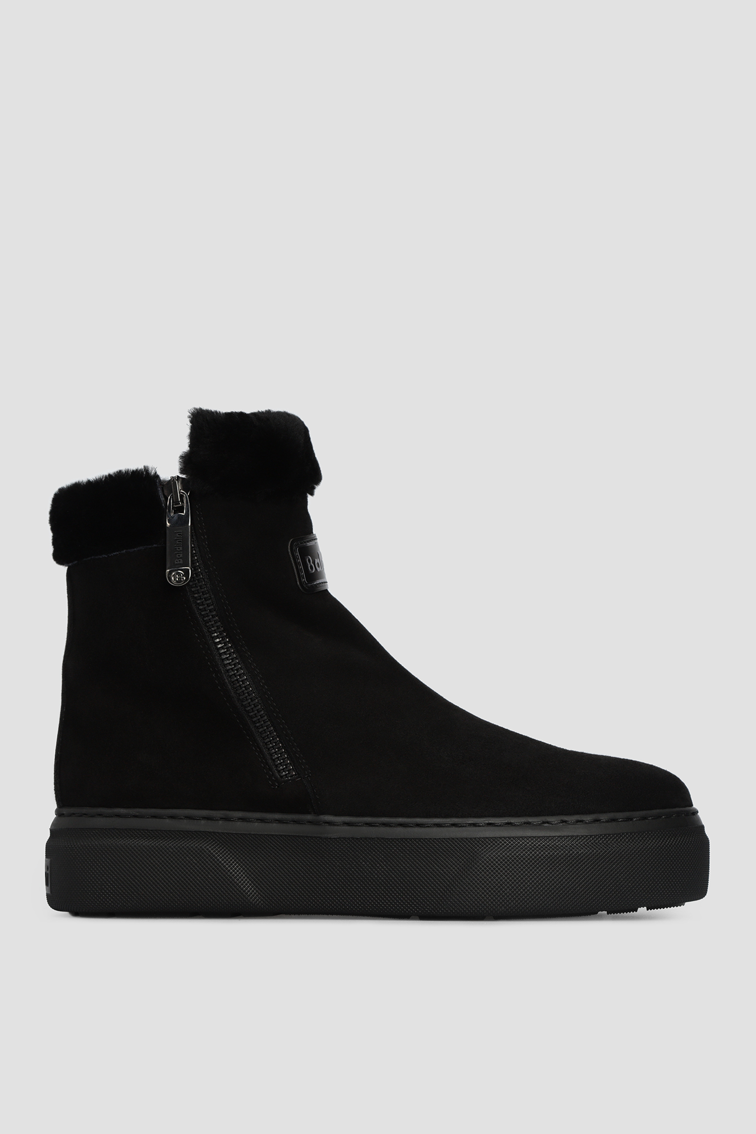 Женские черные замшевые ботинки Baldinini 148746CAMTF;00