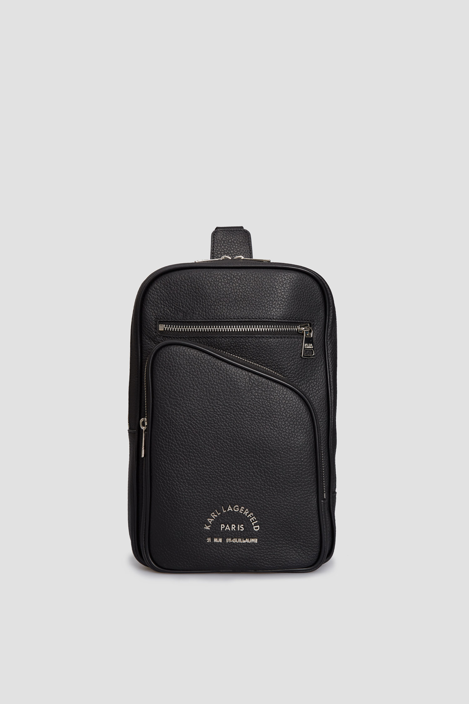 Мужская черная кожаная сумка через плечо Karl Lagerfeld 511451.815922;990