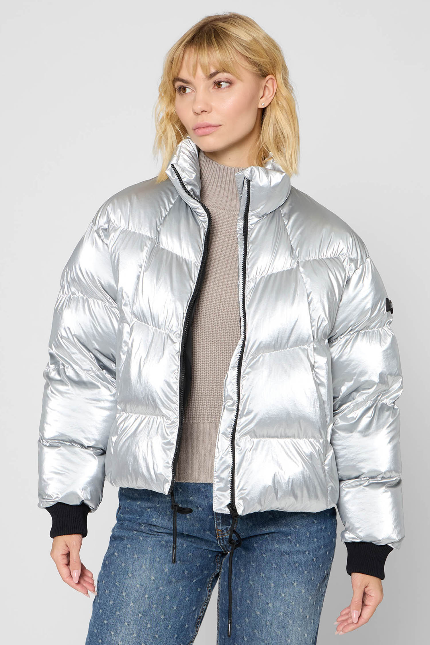 Женская серебристая куртка HUGO BLUE 50546368;998