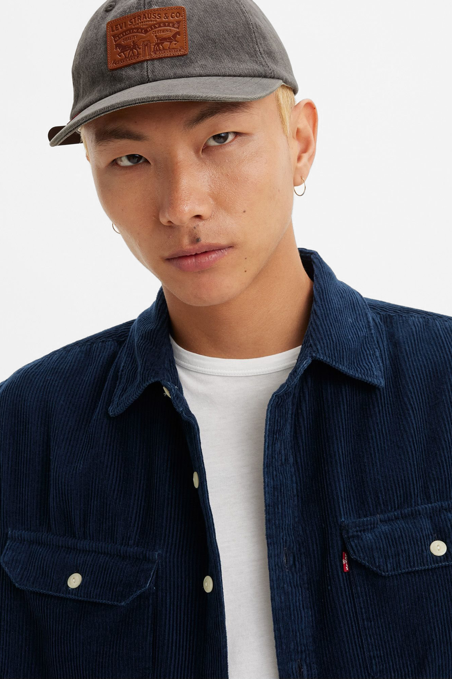 Мужская темно-синяя вельветовая рубашка Levi’s® 19573;0230