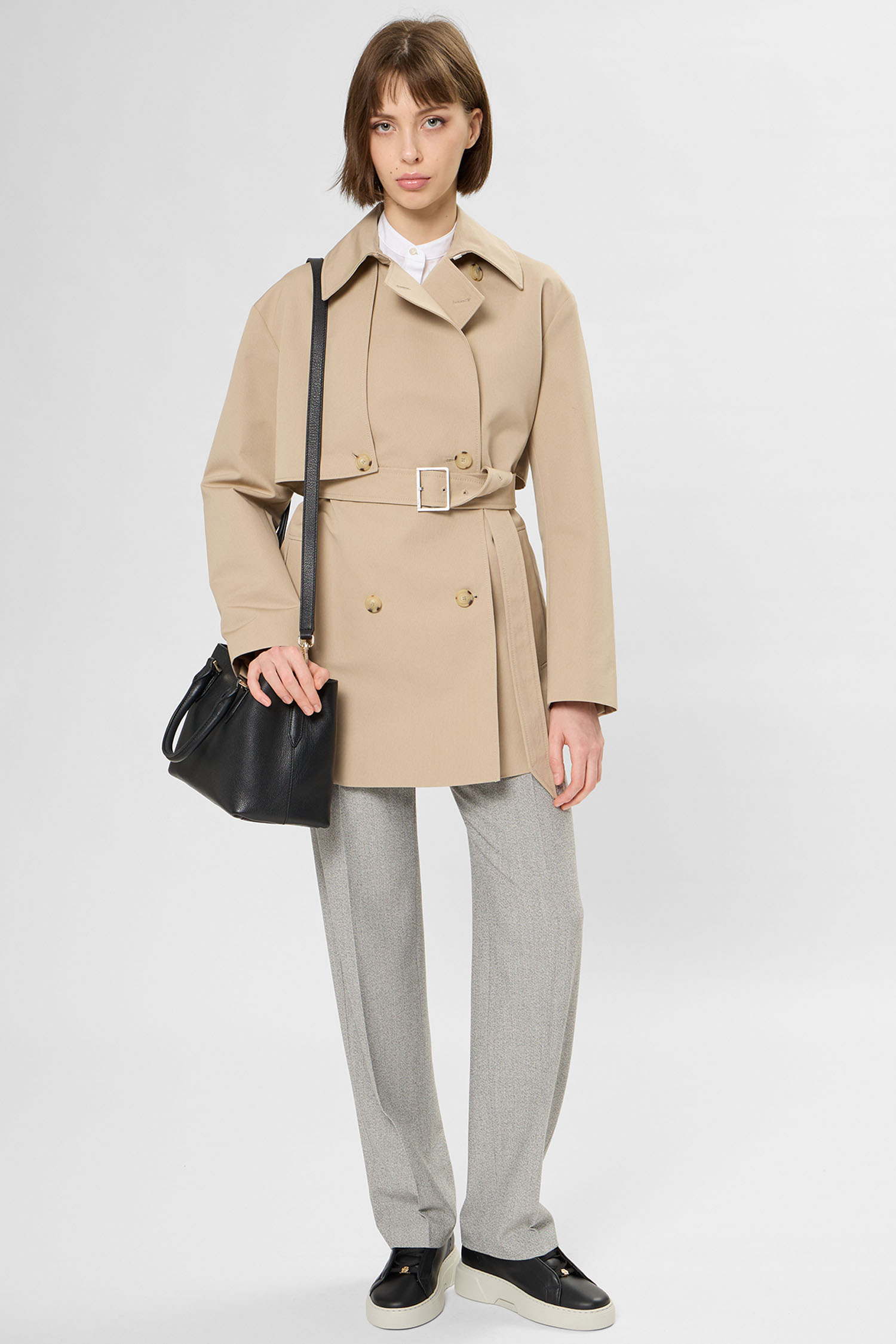 Жіночий бежевий плащ BOSS 50553185;275