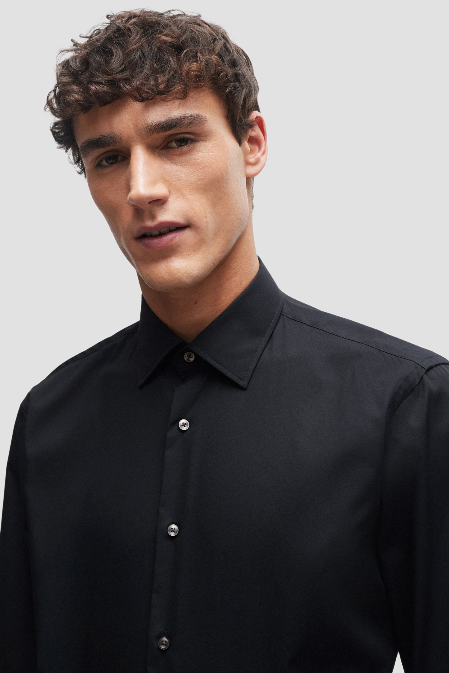 Мужская черная рубашка BOSS 50473265;001