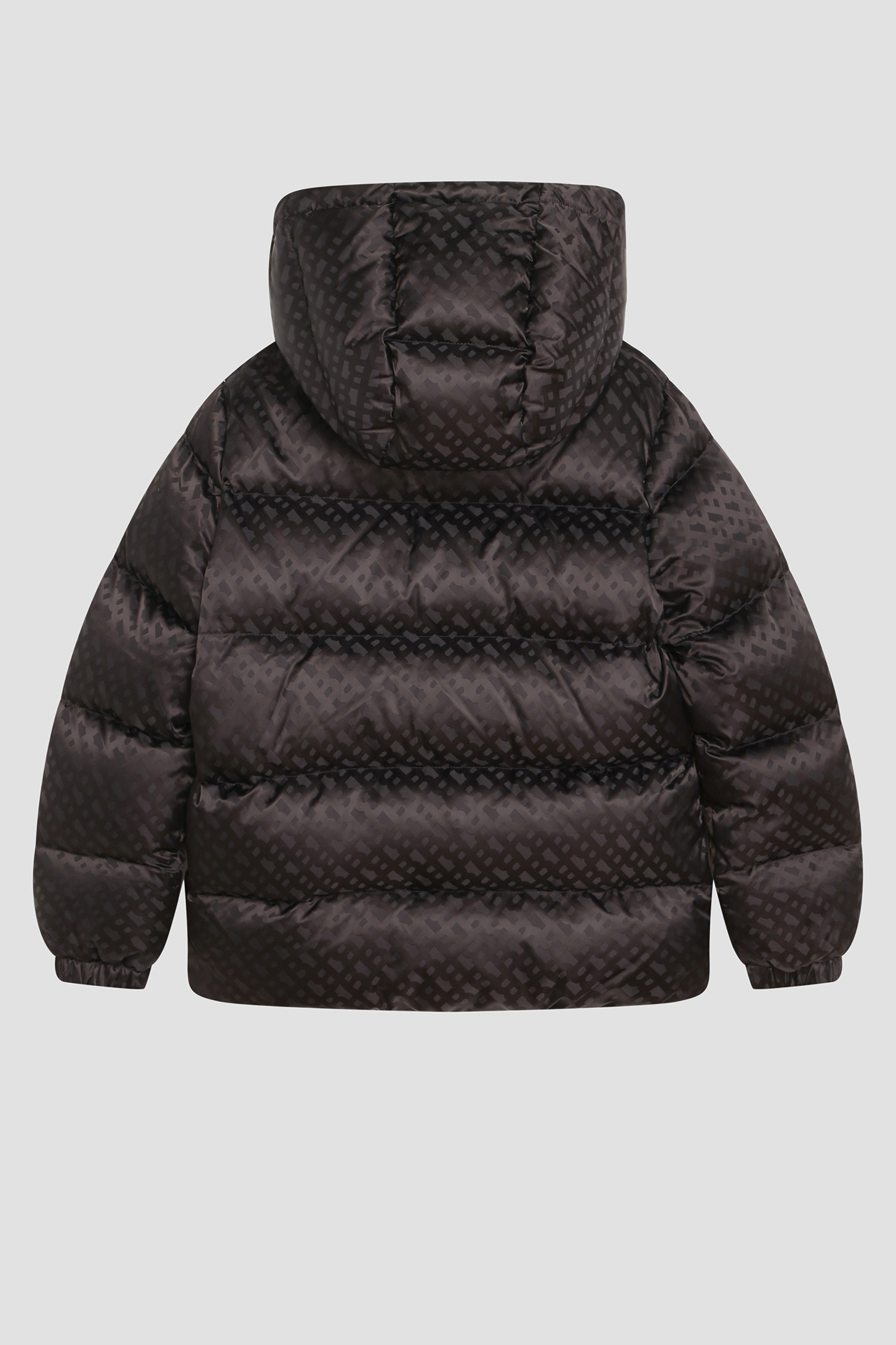 Дитячий чорний пуховик з візерунком BOSS kids J26519;09B