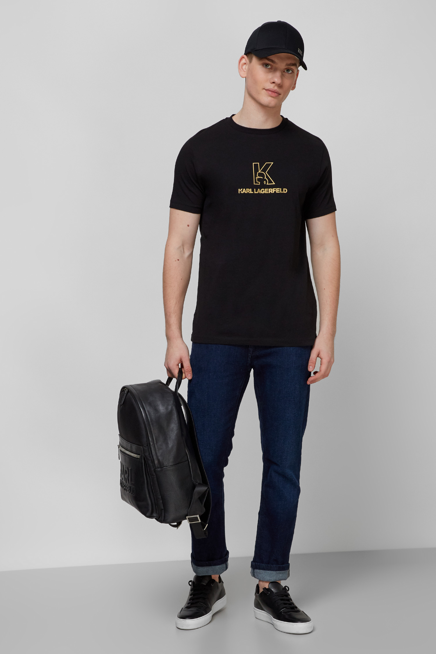 Чорна футболка для хлопців Karl Lagerfeld 512224.755049;990
