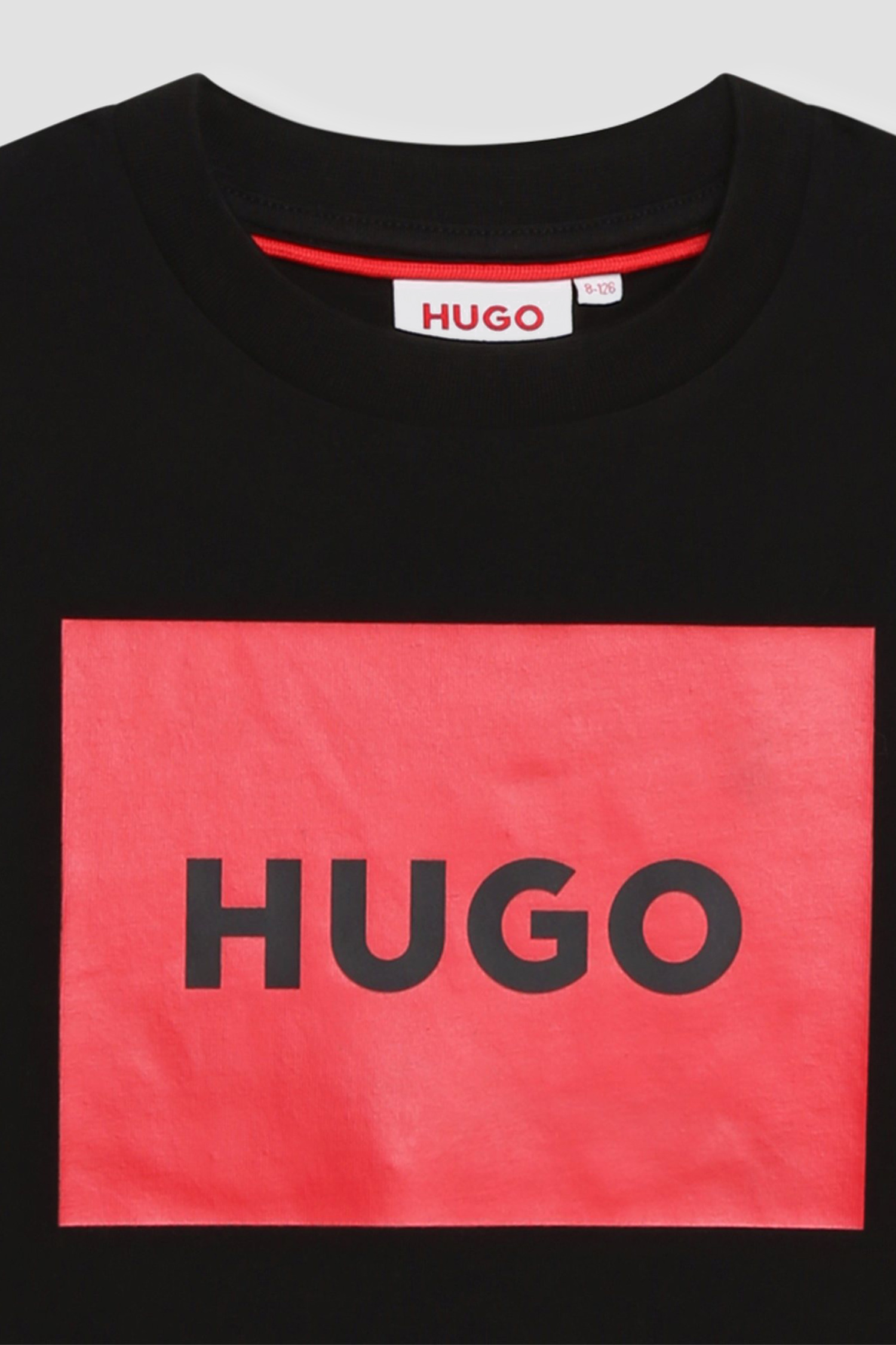 Детская черная футболка HUGO kids G00006;09B