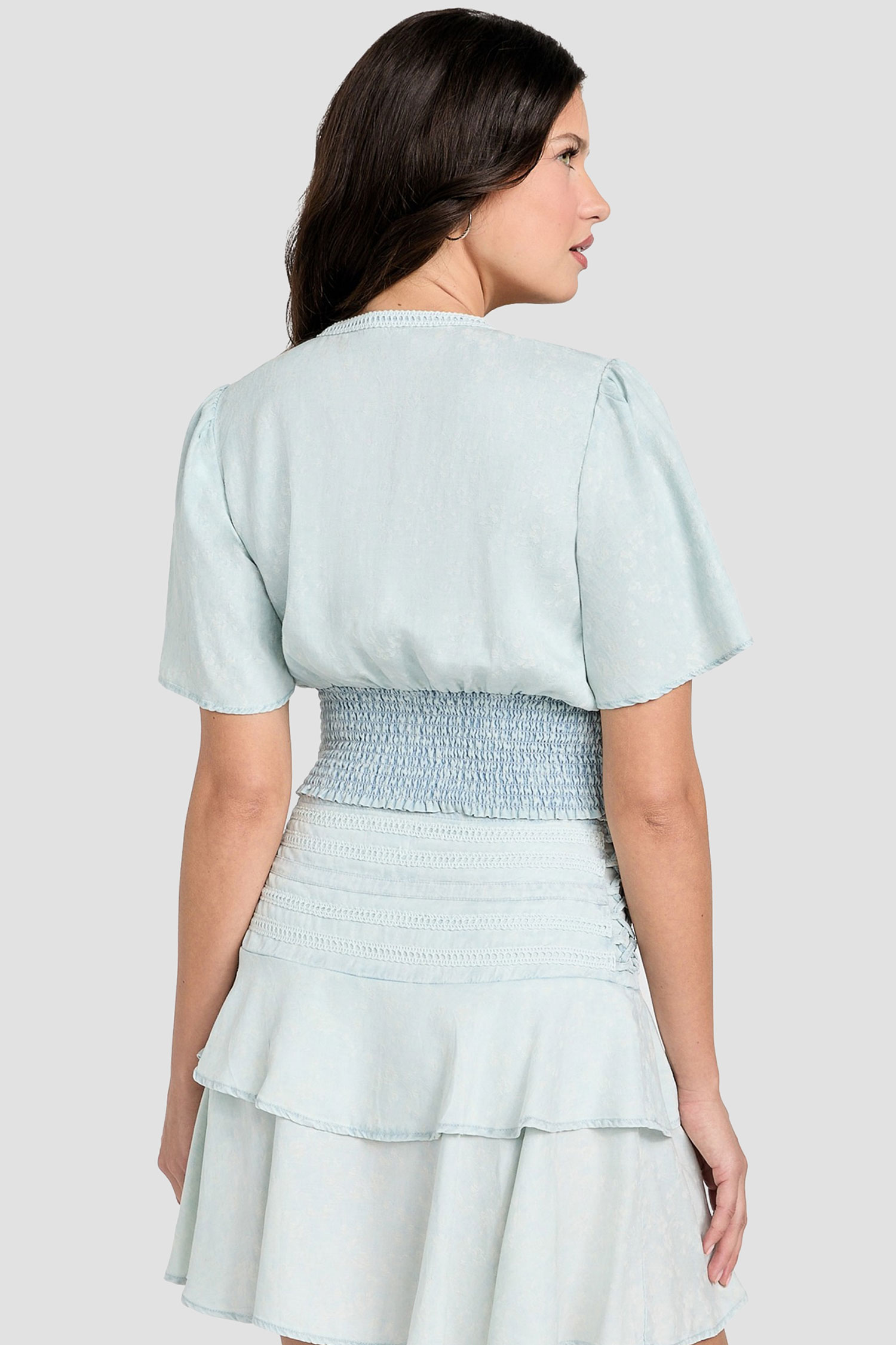 Жіноча блакитна блуза Guess W5GH82.D5N81;TCPA