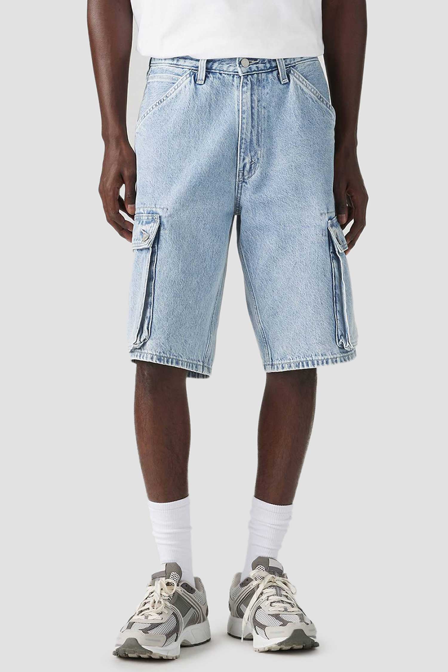 Мужские голубые джинсовые шорты 478™ Baggy Cargo Levi’s® 001GU;0004
