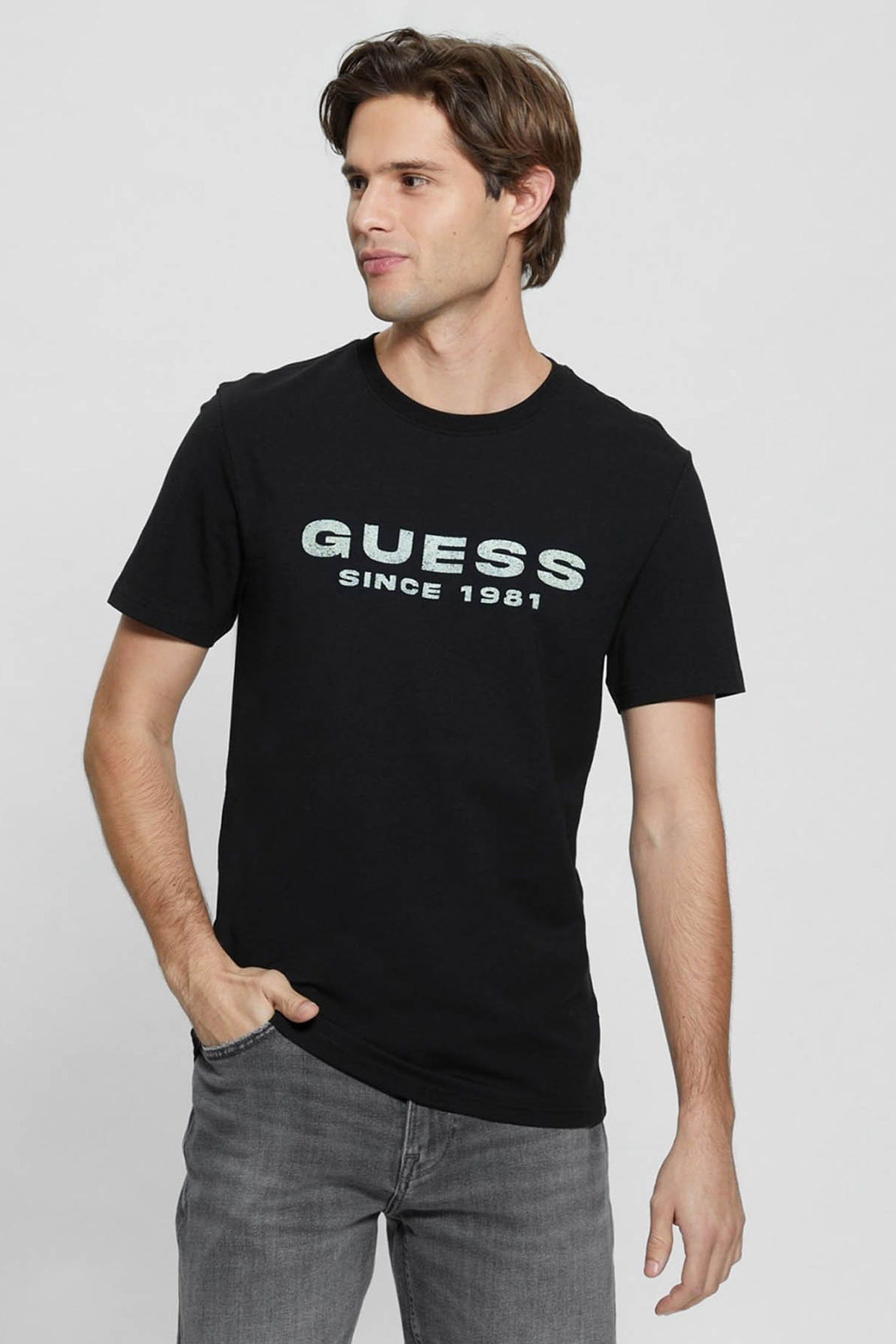 Мужская черная футболка Guess M4GI61.J1314;JBLK