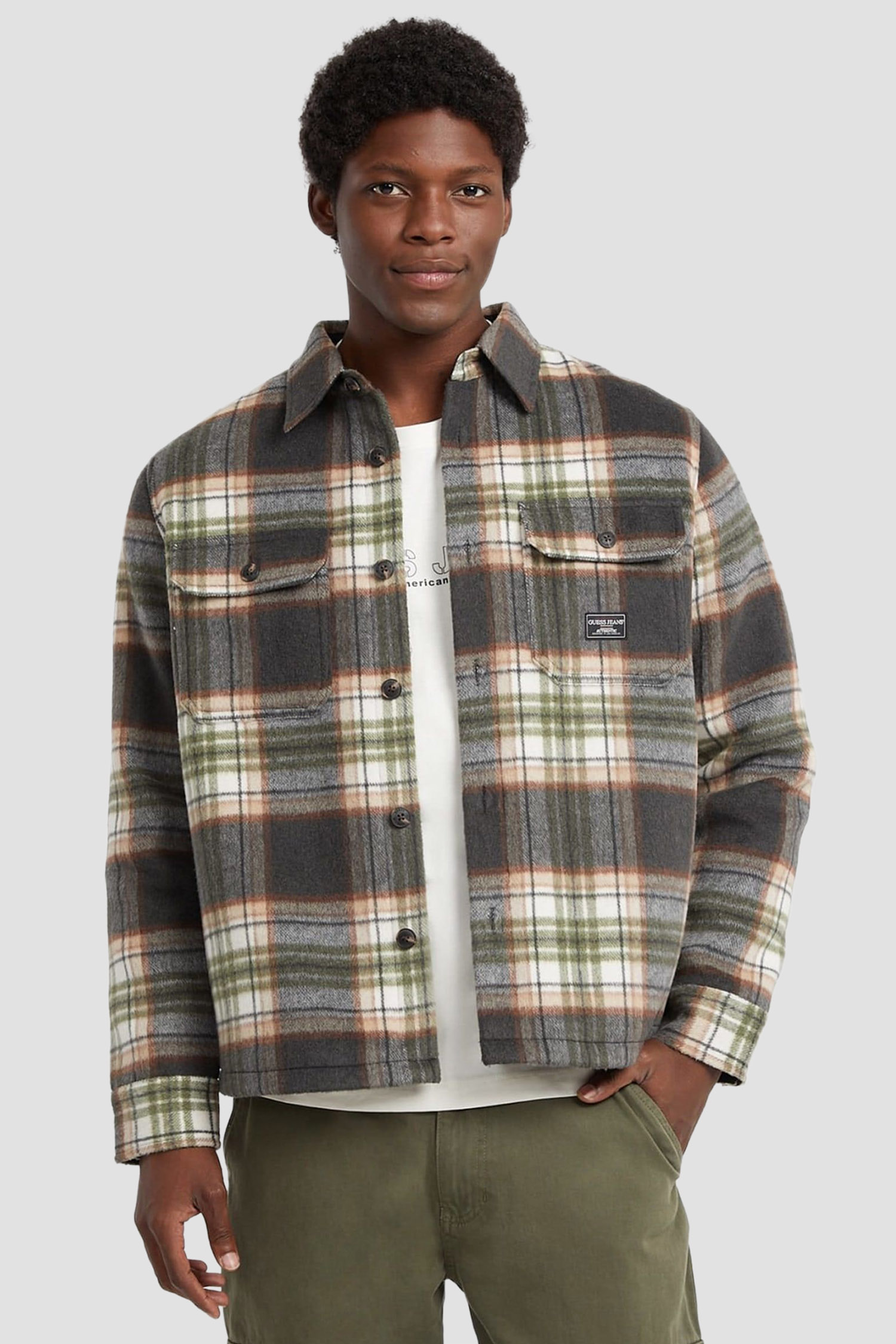 Чоловіча картата сорочка Guess Jeans M5BH68.WI542;L91K